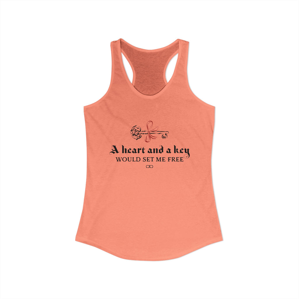 A Heart and Key Would Set Me Free Women's Racerback Tank