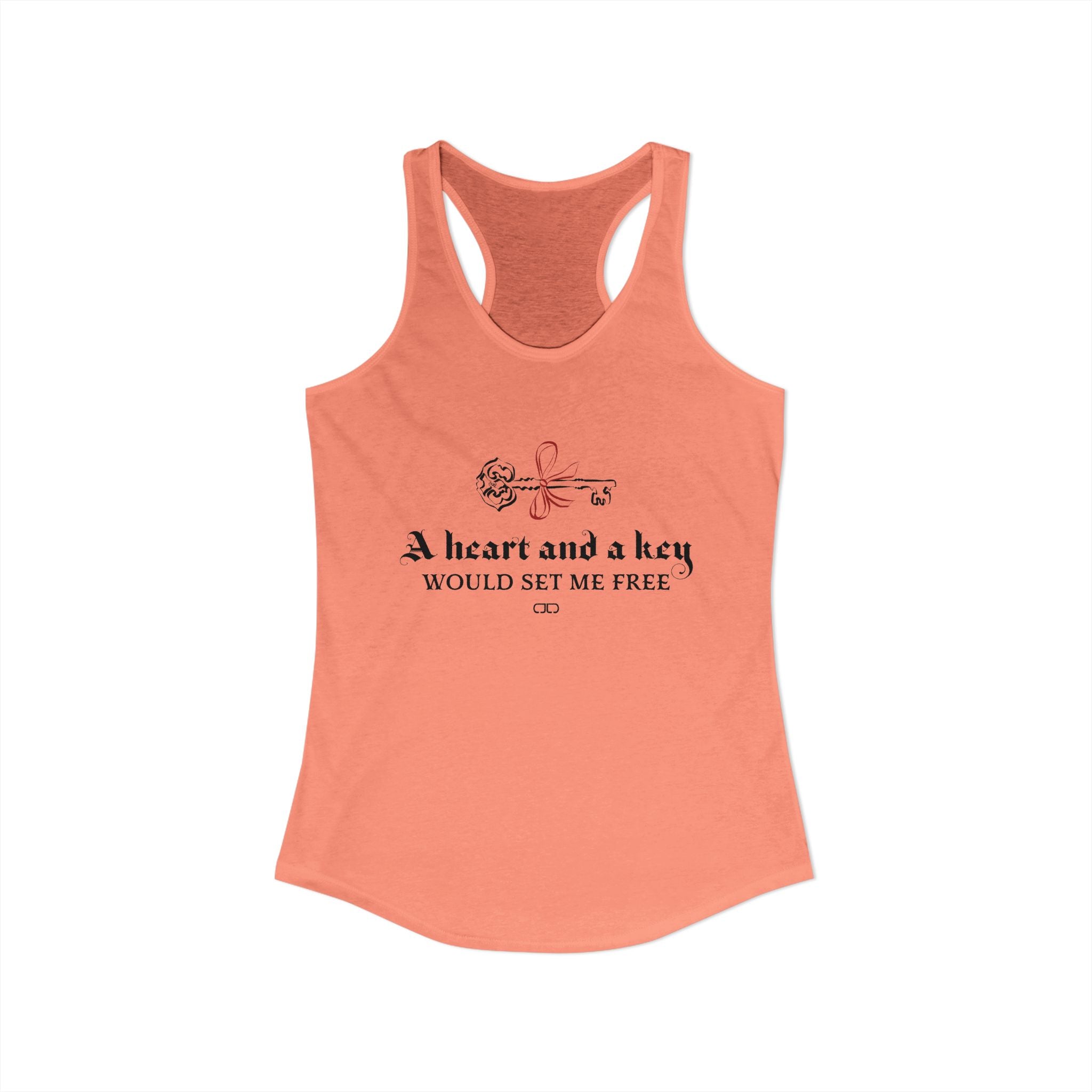 A Heart and Key Would Set Me Free Women's Racerback Tank