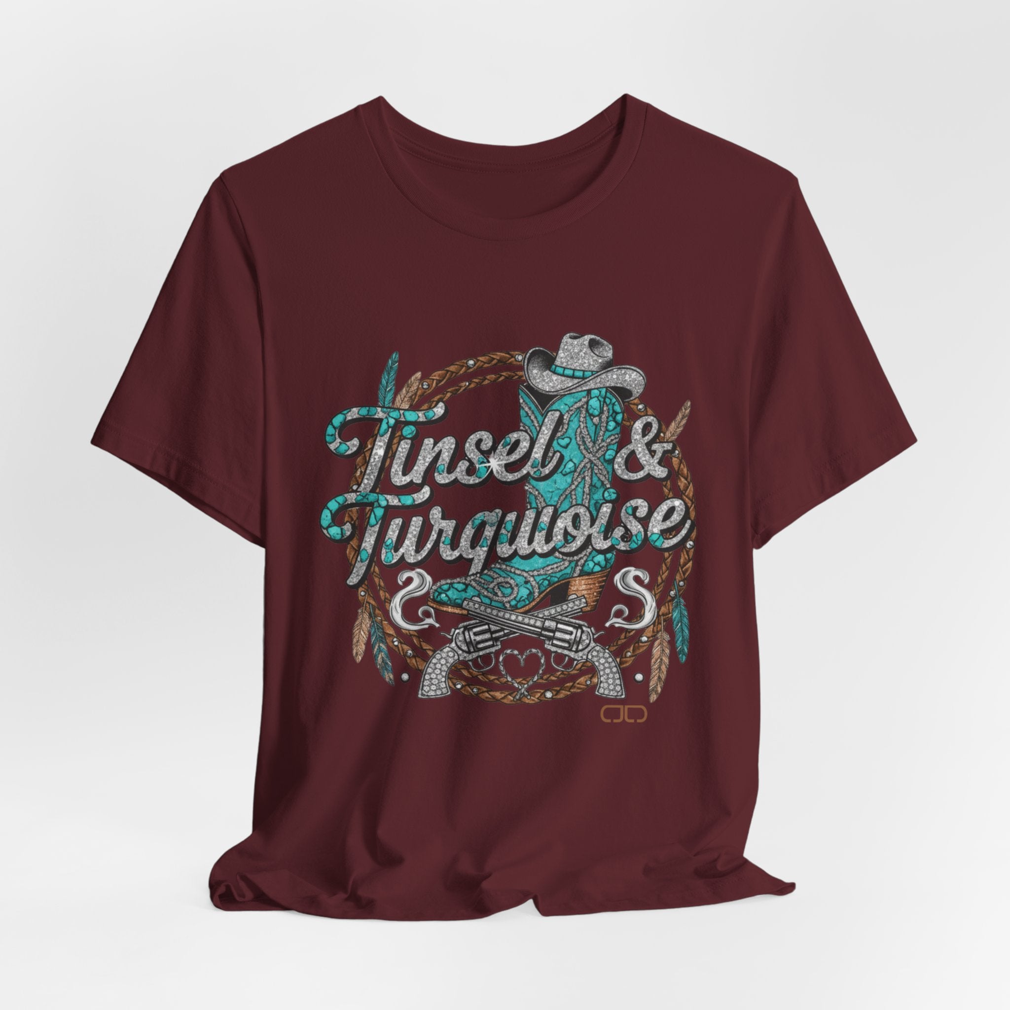 "Tinsel & Turquoise" Western Graphic Tee
