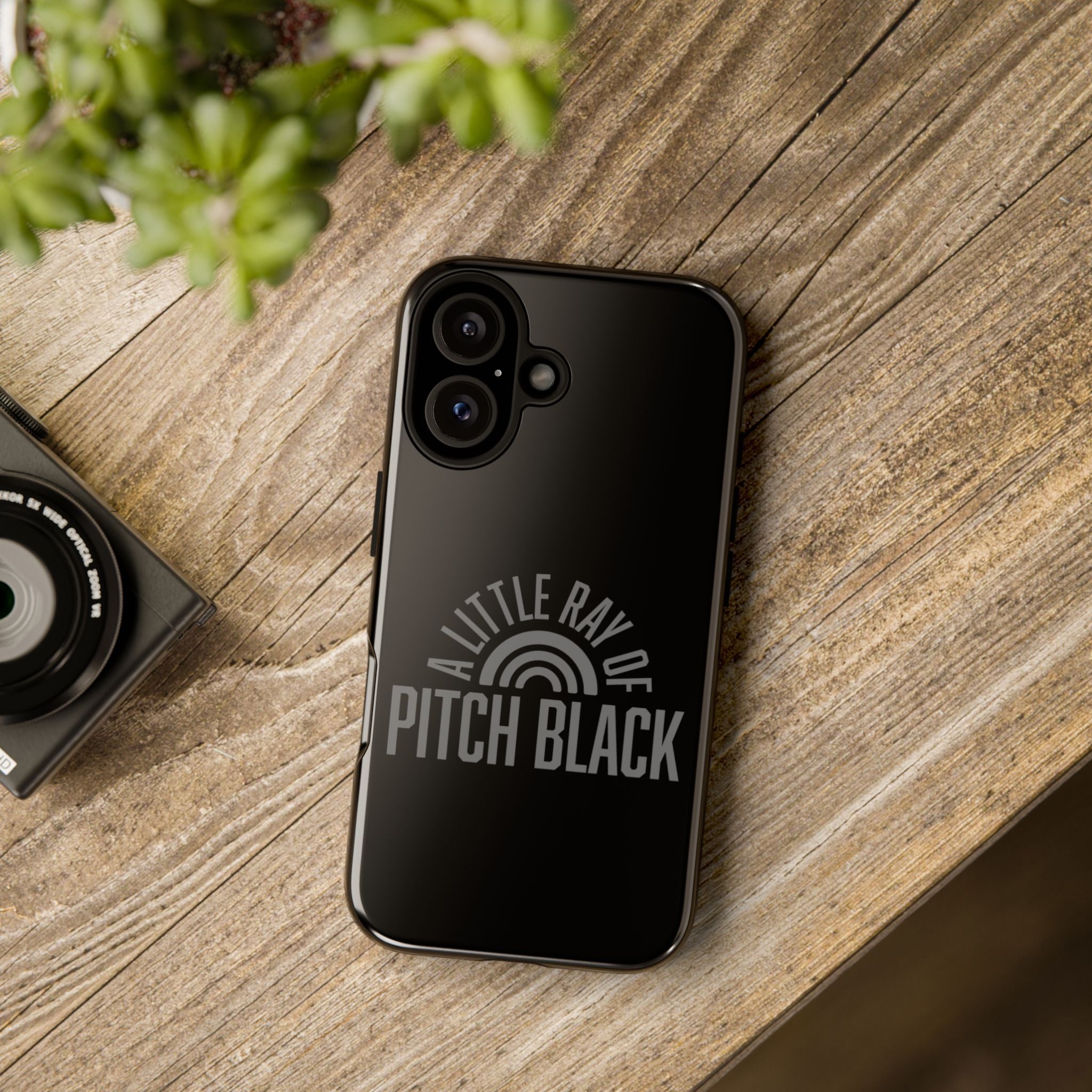 A Little Ray of Pitch Black Stylish Phone Case, Unique Mobile Cover, Gift for Her, Trendy Accessory for Phone Protection, Cute Birthday Present