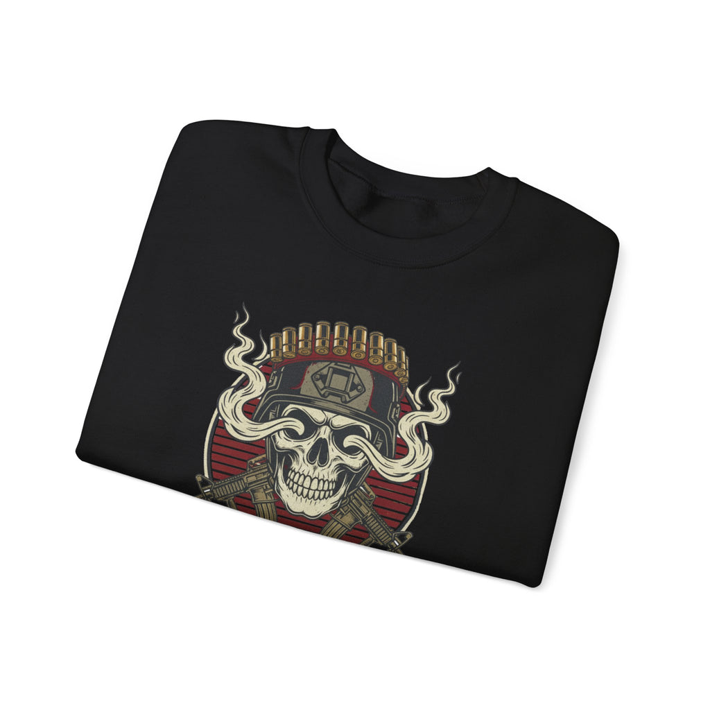 'The Daily Grind' Skull & Coffee Vintage Graphic Sweatshirt