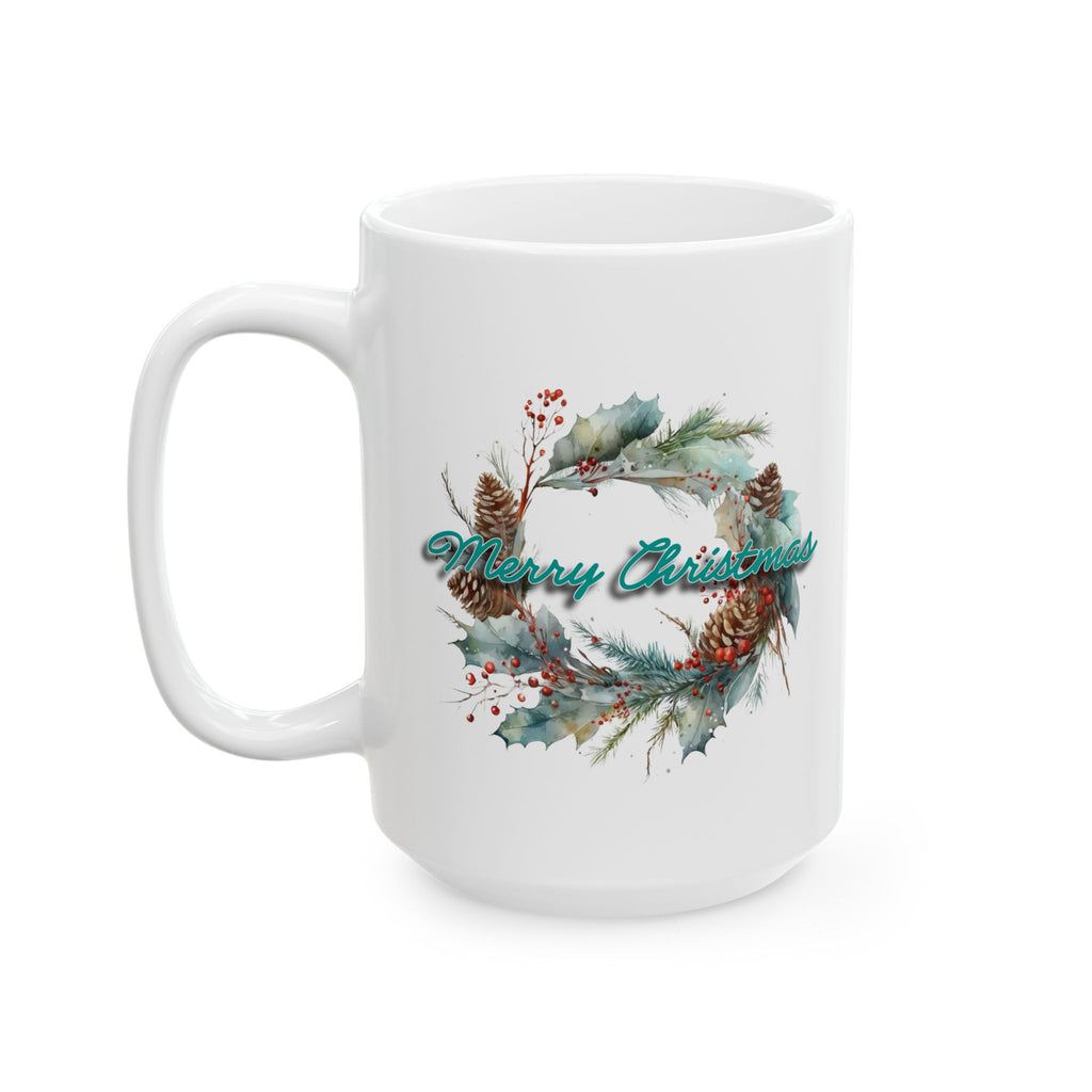 Merry Christmas Rustic Winter Tea Coffee Cup (11oz/15oz)