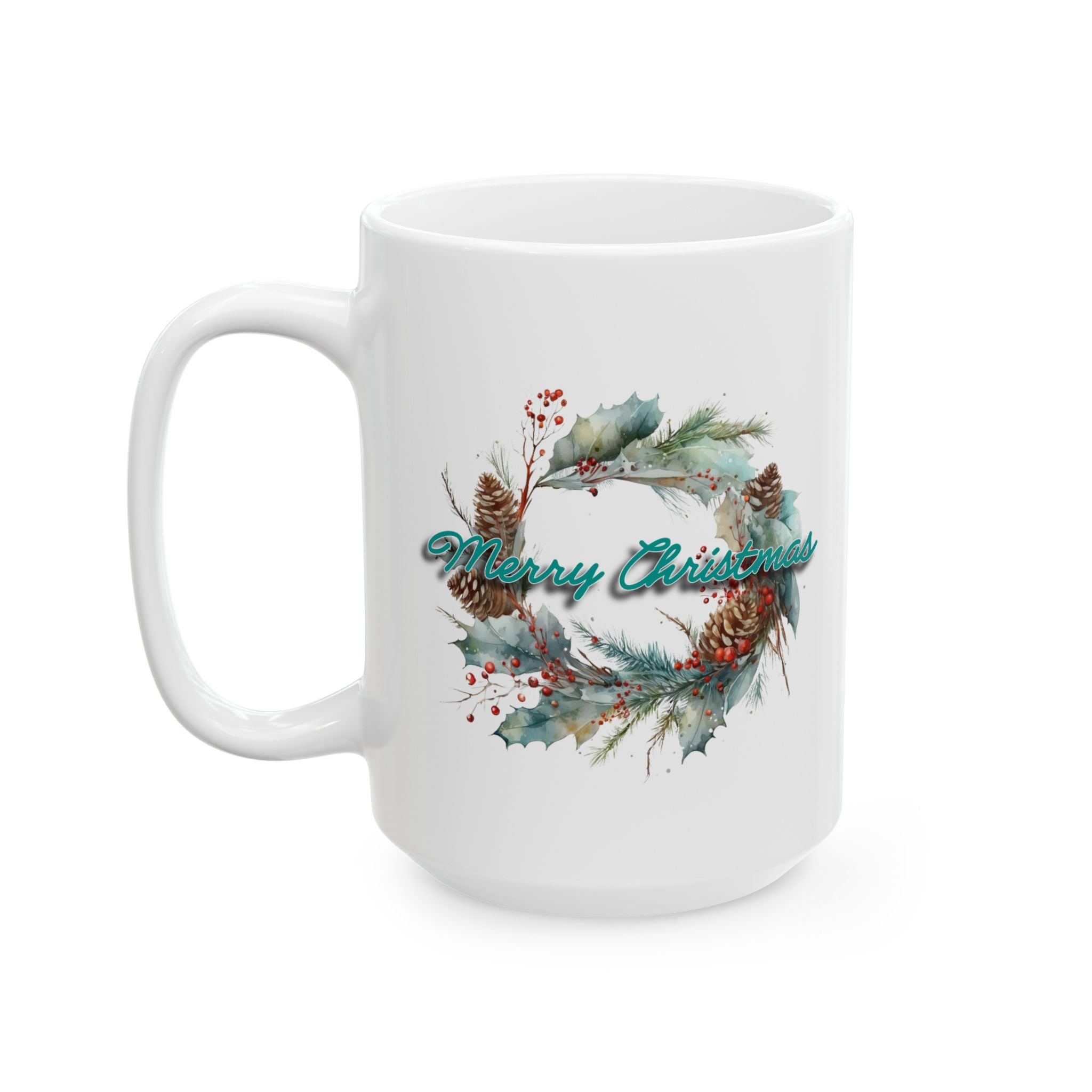 Merry Christmas Rustic Winter Tea Coffee Cup (11oz/15oz)