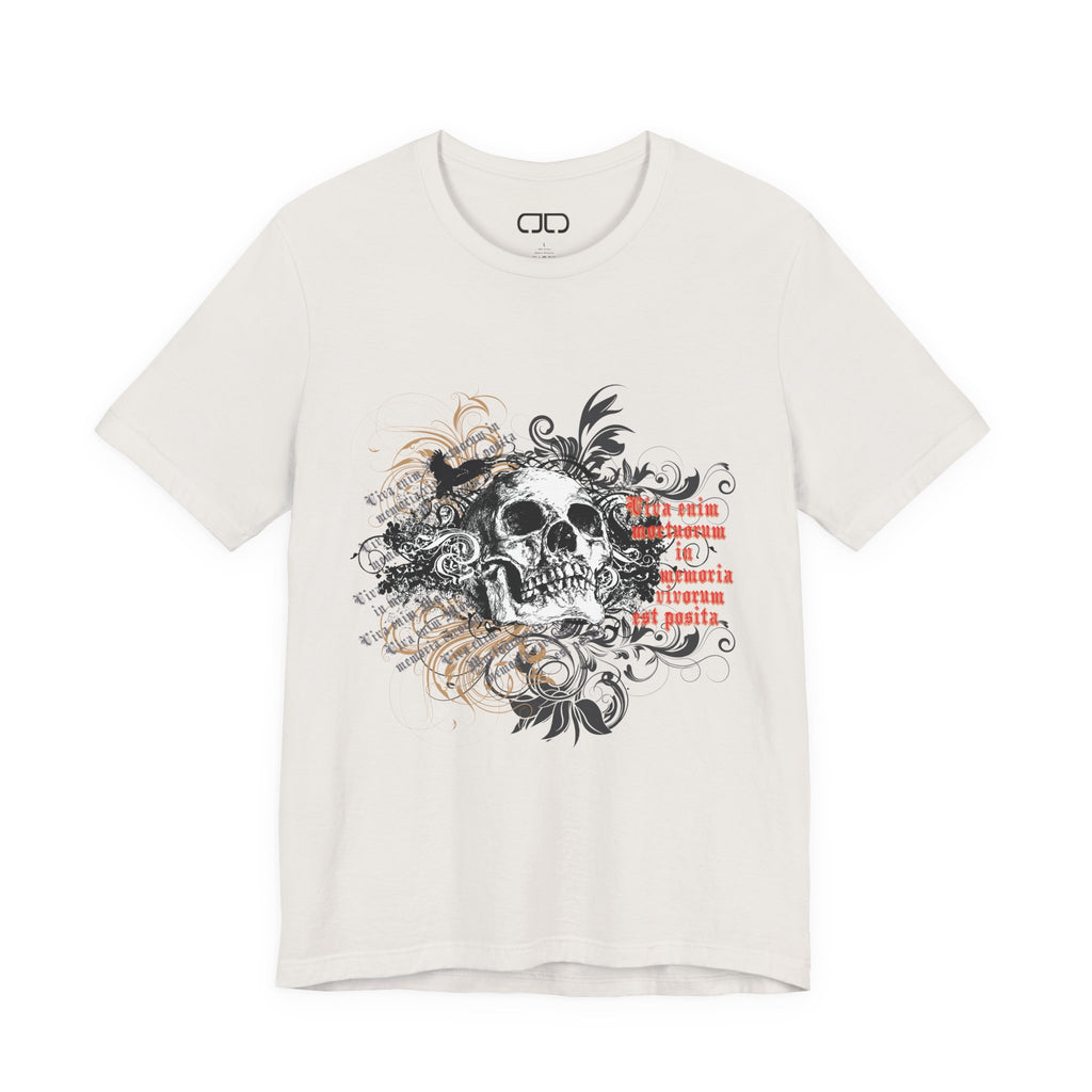 Edgy Skull Graphic Tee, Unisex Short Sleeve T-Shirt, Gothic Fashion, Halloween, Punk Rock Style, Casual Wear, Gift for Him/Her