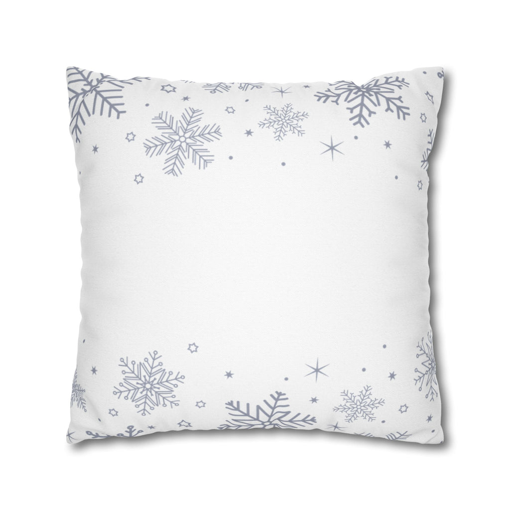 Let It Snow Holiday Pillowcase - Festive Snowflake Decorative Throw Pillow