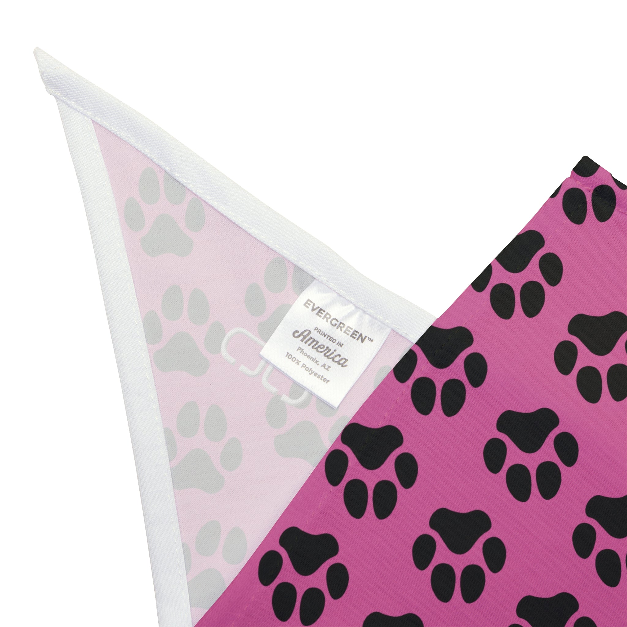 Stylish Pet Bandana - Pink Paw Print Design, Dog Fashion Accessory, Pet Gift, Canine Outfit, Cute Dog Scarf, Pet Wedding Decoration