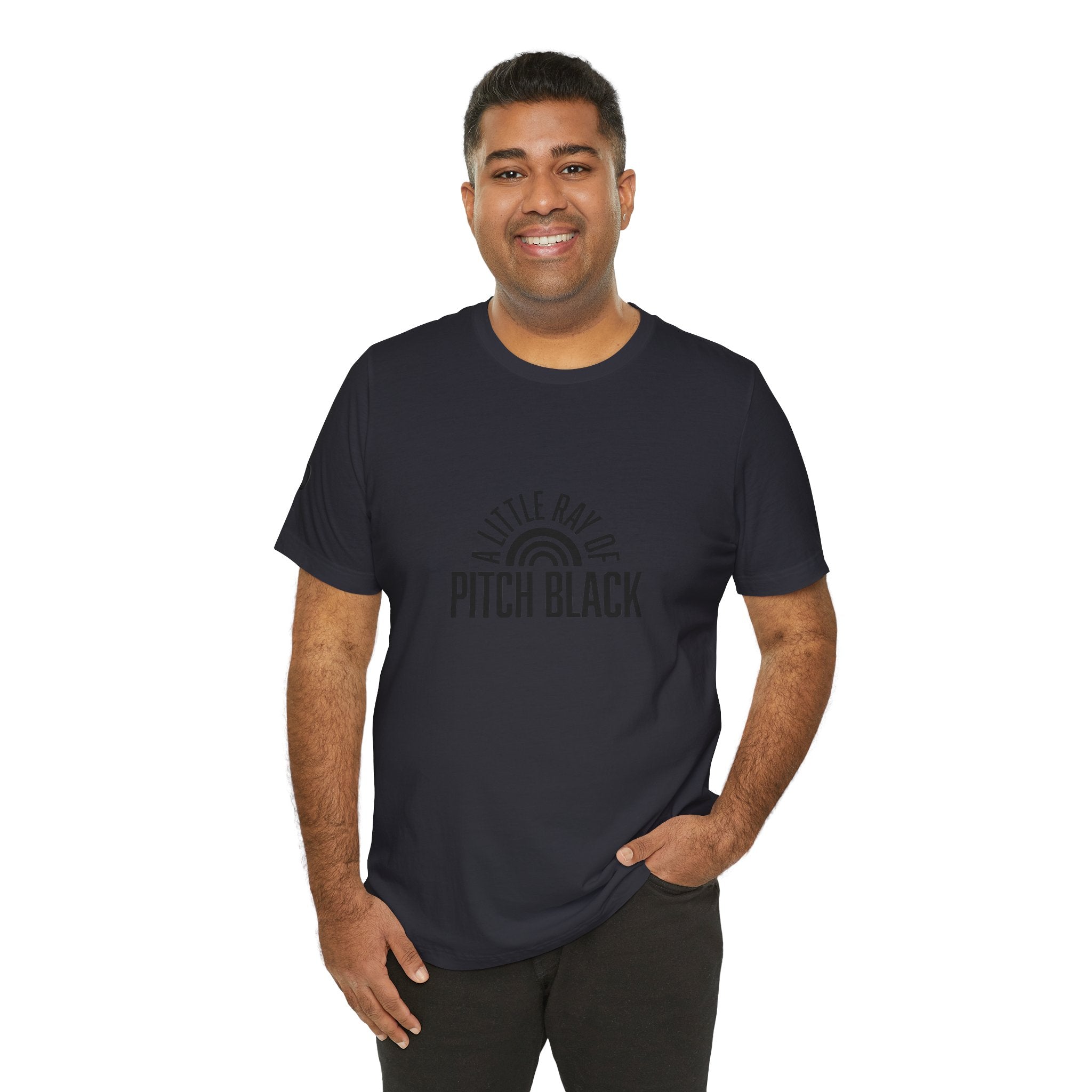 A Little Ray of Pitch Black Tee, Unisex Shirt, Gift for All Occasions, Casual Wear, Statement Tee, Unique Graphic T-Shirt
