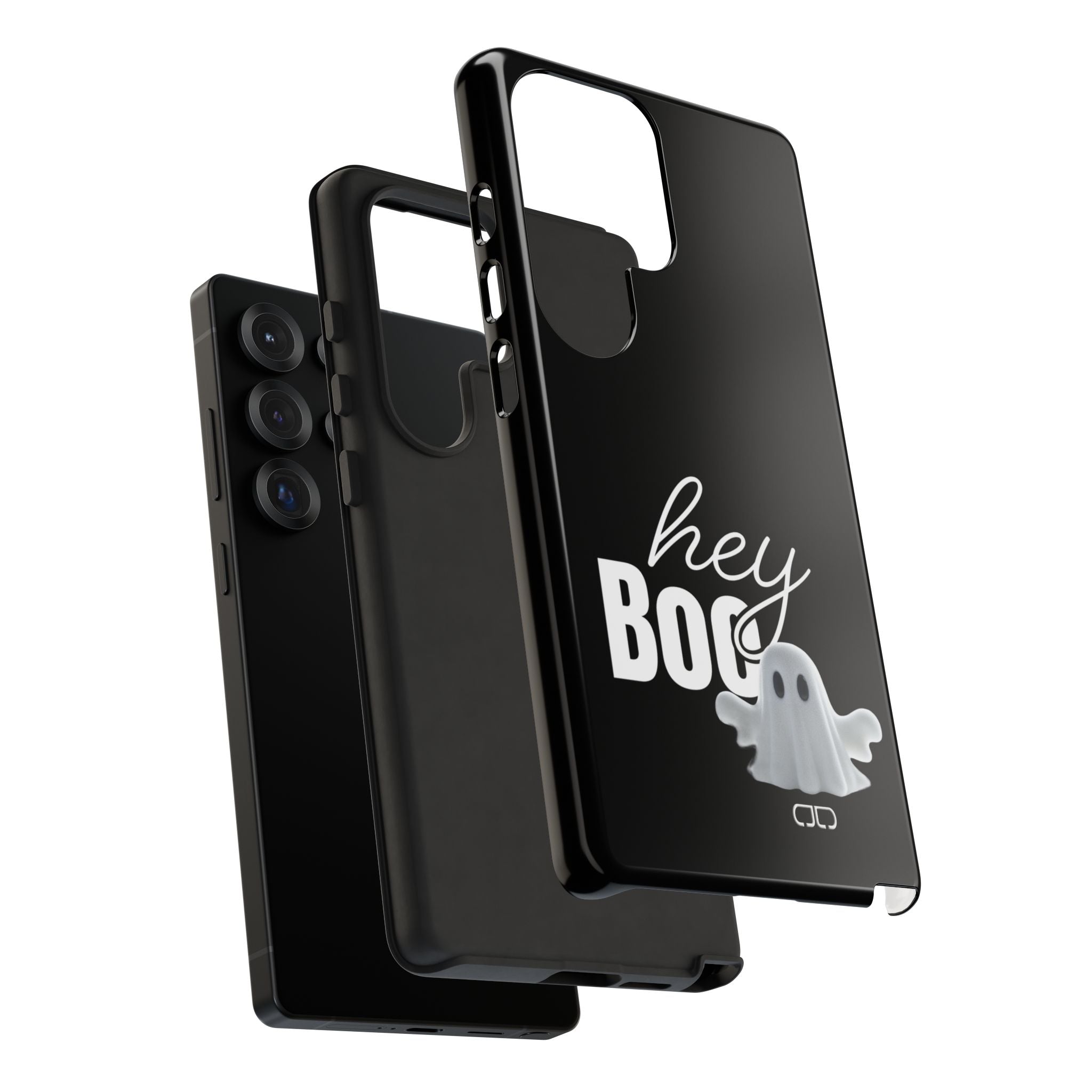 Hey Boo Tough Case, Ghost-Themed Phone Case, Cute Halloween Accessory, Spooky Gift for Friends, Tech Halloween Decor