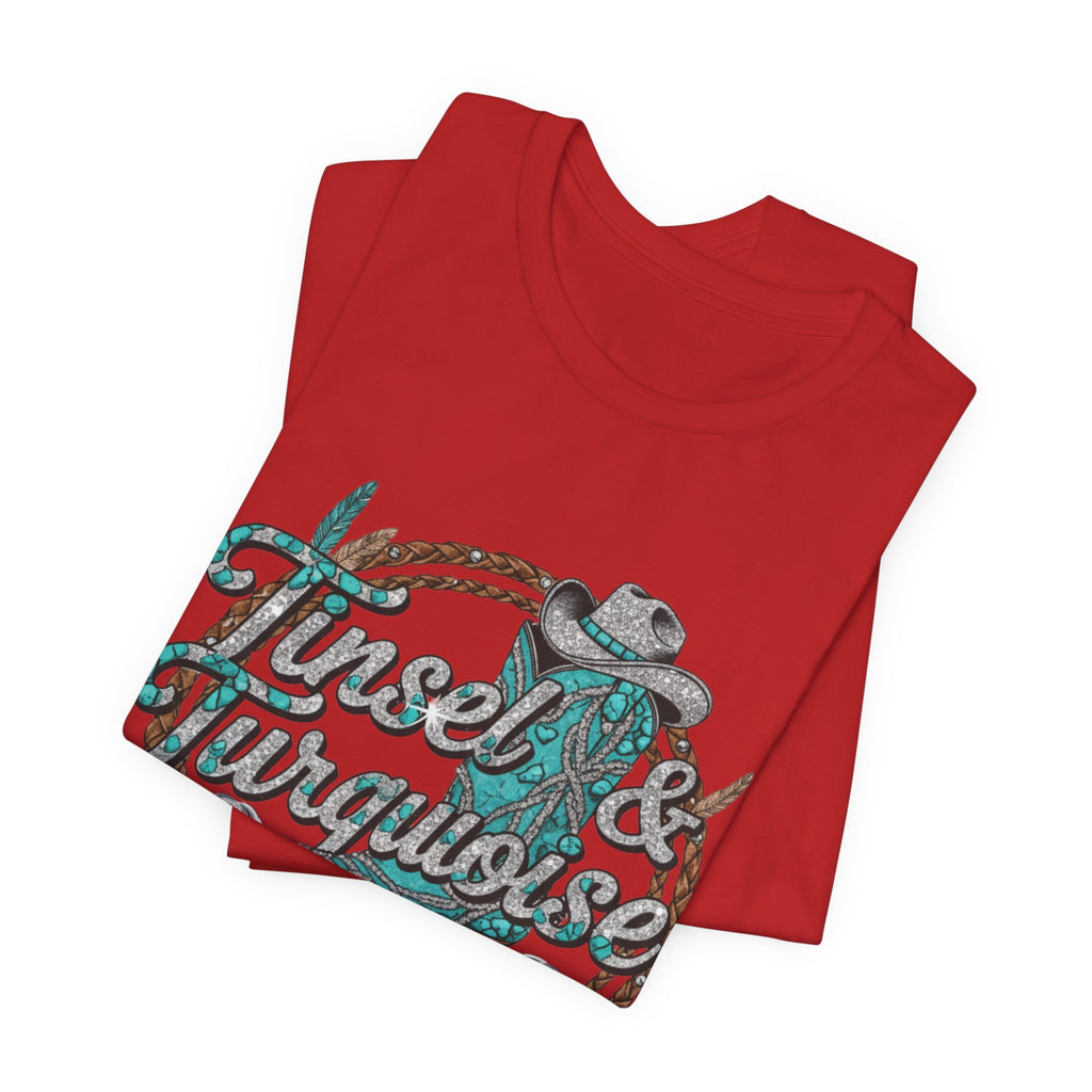 "Tinsel & Turquoise" Western Graphic Tee