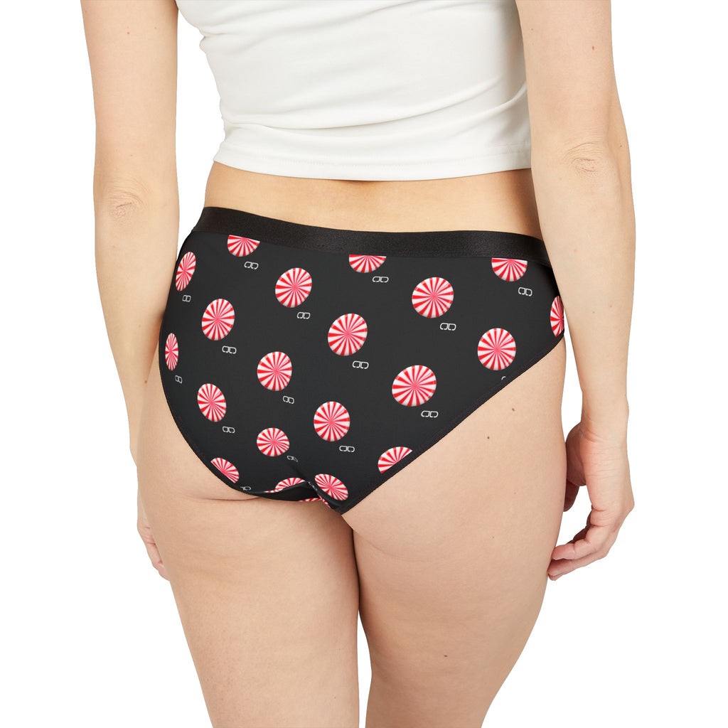 Pink Peppermint Dot Women's Bikini Briefs – Cute Holiday Candy Print