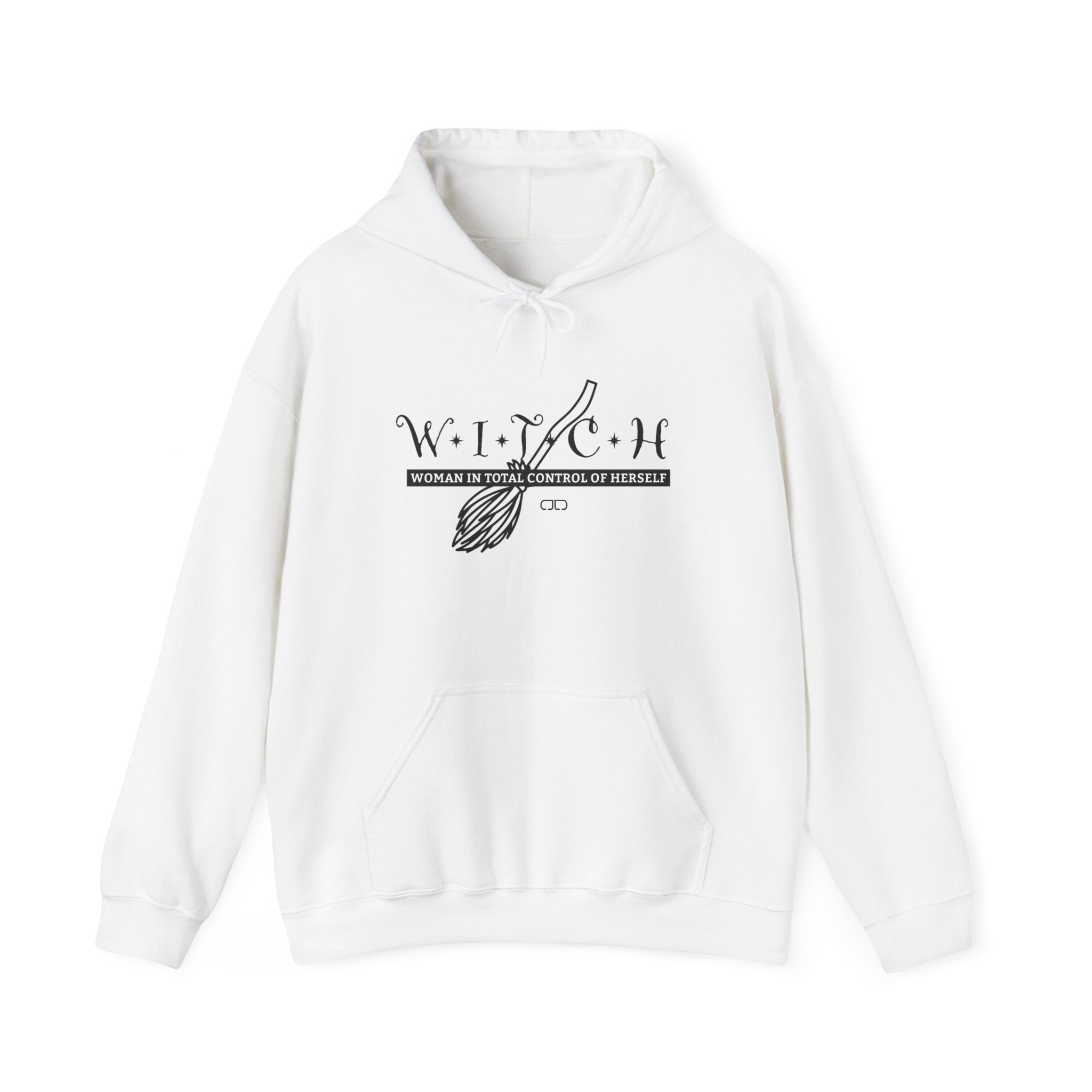 Witch - Woman In Total Control of Herself Hoodie, Unisex Hooded Sweatshirt, Cozy Witch Sweatshirt, Pagan Apparel, Halloween Fashion, Spiritual Gift