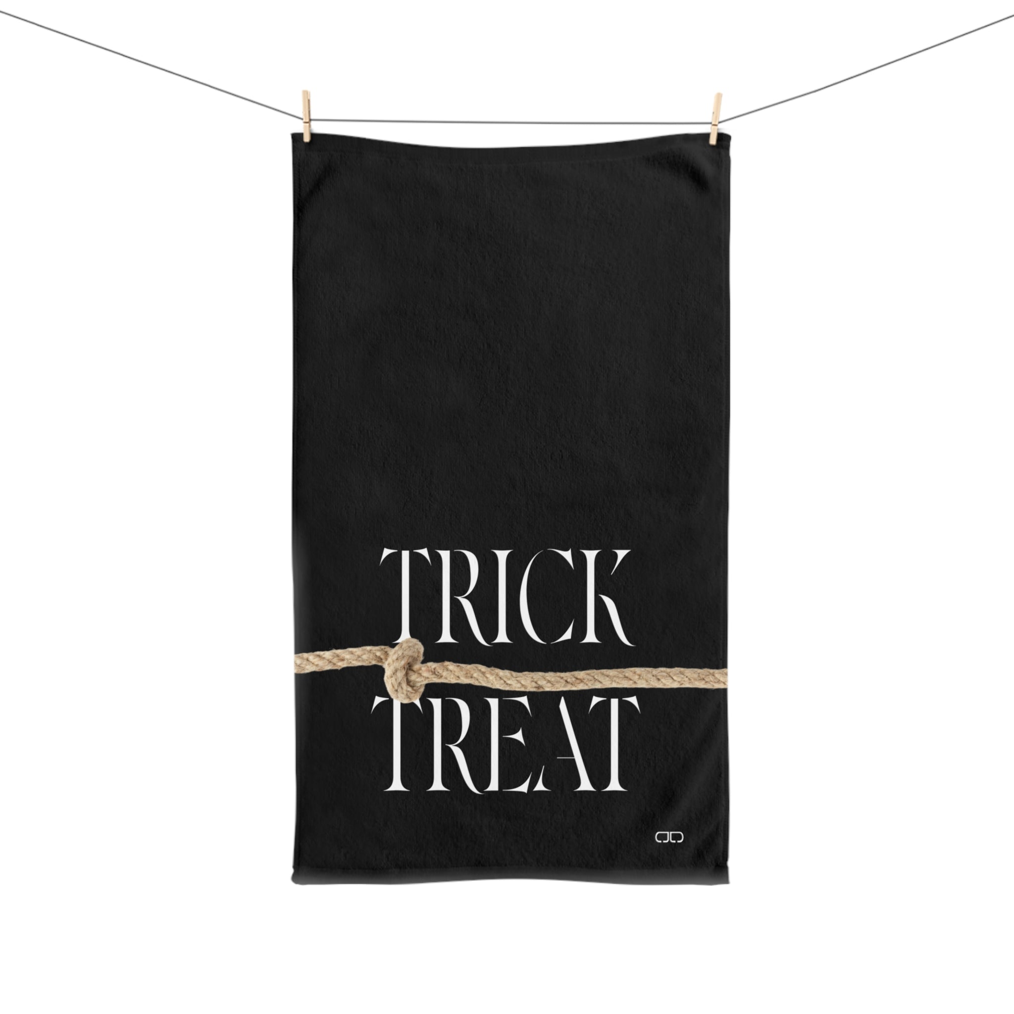 Trick or Treat Chic Halloween Hand Towel, Fall Decor, Halloween Party Accessory, Cute Gift for Ghoulish Hosts