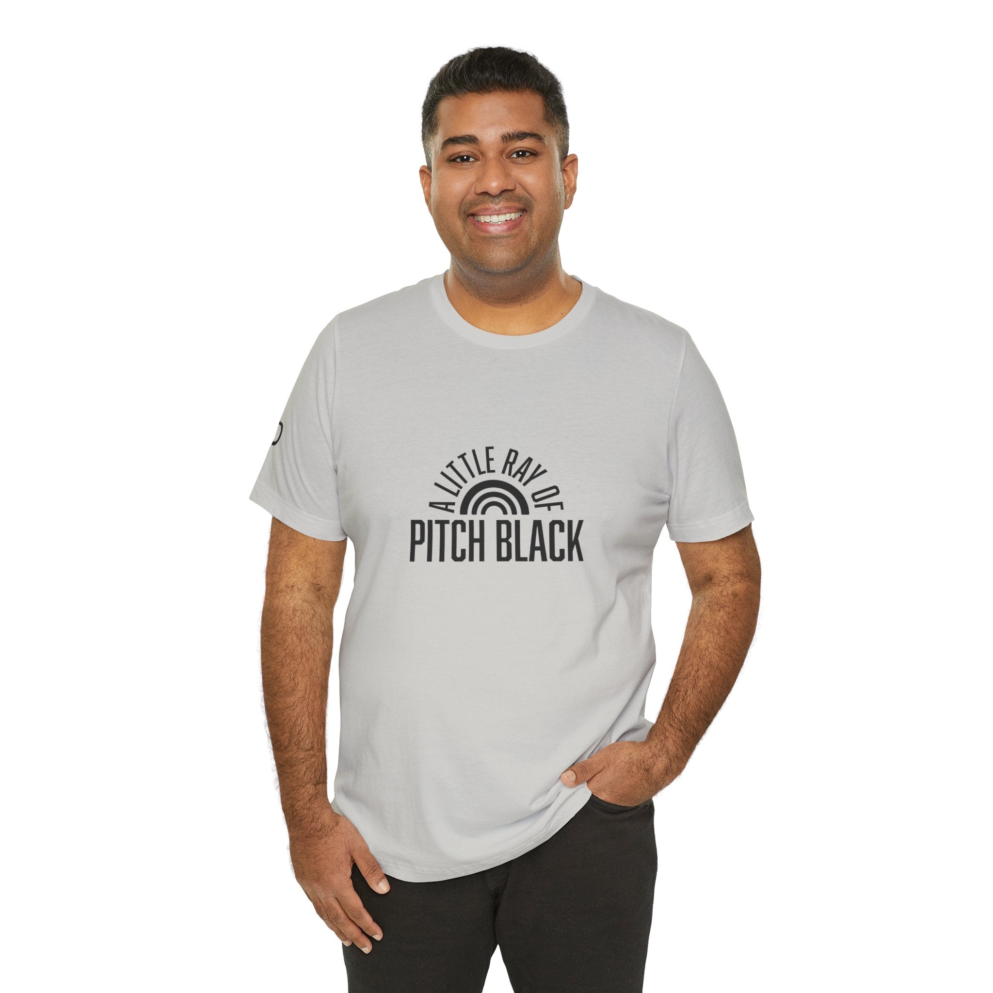 A Little Ray of Pitch Black Tee, Unisex Shirt, Gift for All Occasions, Casual Wear, Statement Tee, Unique Graphic T-Shirt