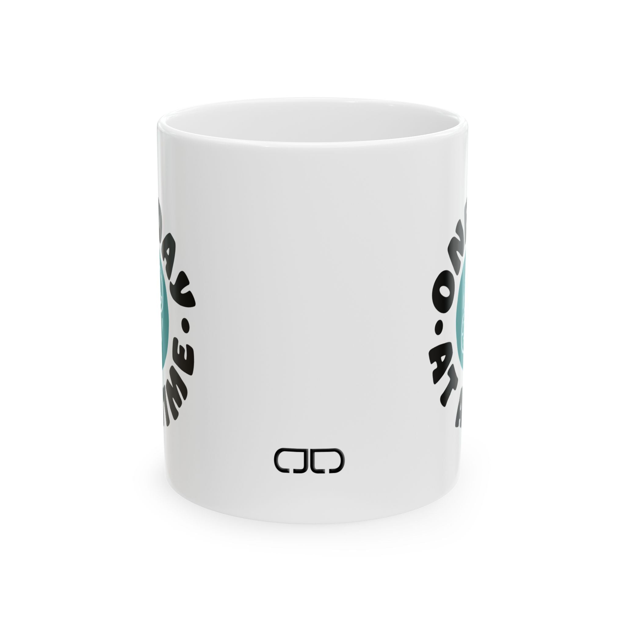 One Day At A Time Ceramic Mug with Positive Vibes Design, Motivational Coffee Cup, Gift for Friends, Inspirational Mug, Home or Office Decor