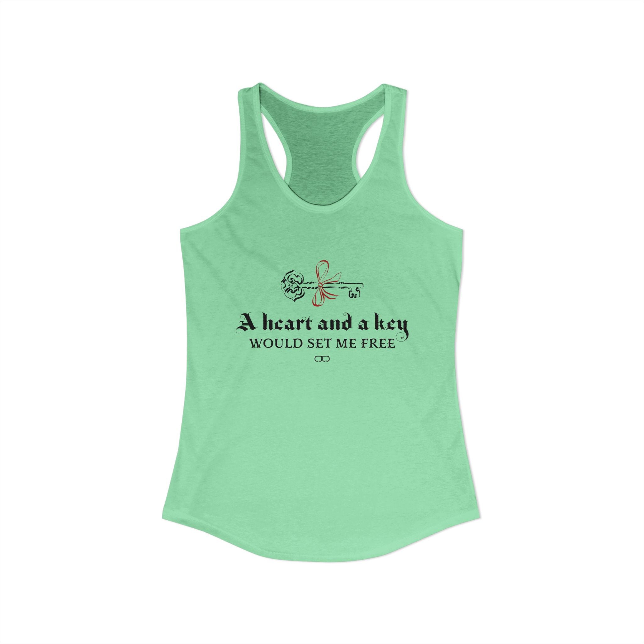 A Heart and Key Would Set Me Free Women's Racerback Tank