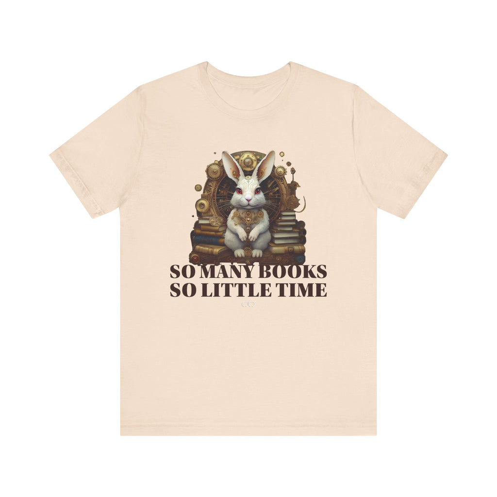 White Rabbit Steampunk Book Lover Unisex Tee, Cozy Reading Shirt, 'So Many Books So Little Time' Graphic Top, Perfect Gift for Bibliophiles, Cute Rabbit [...]