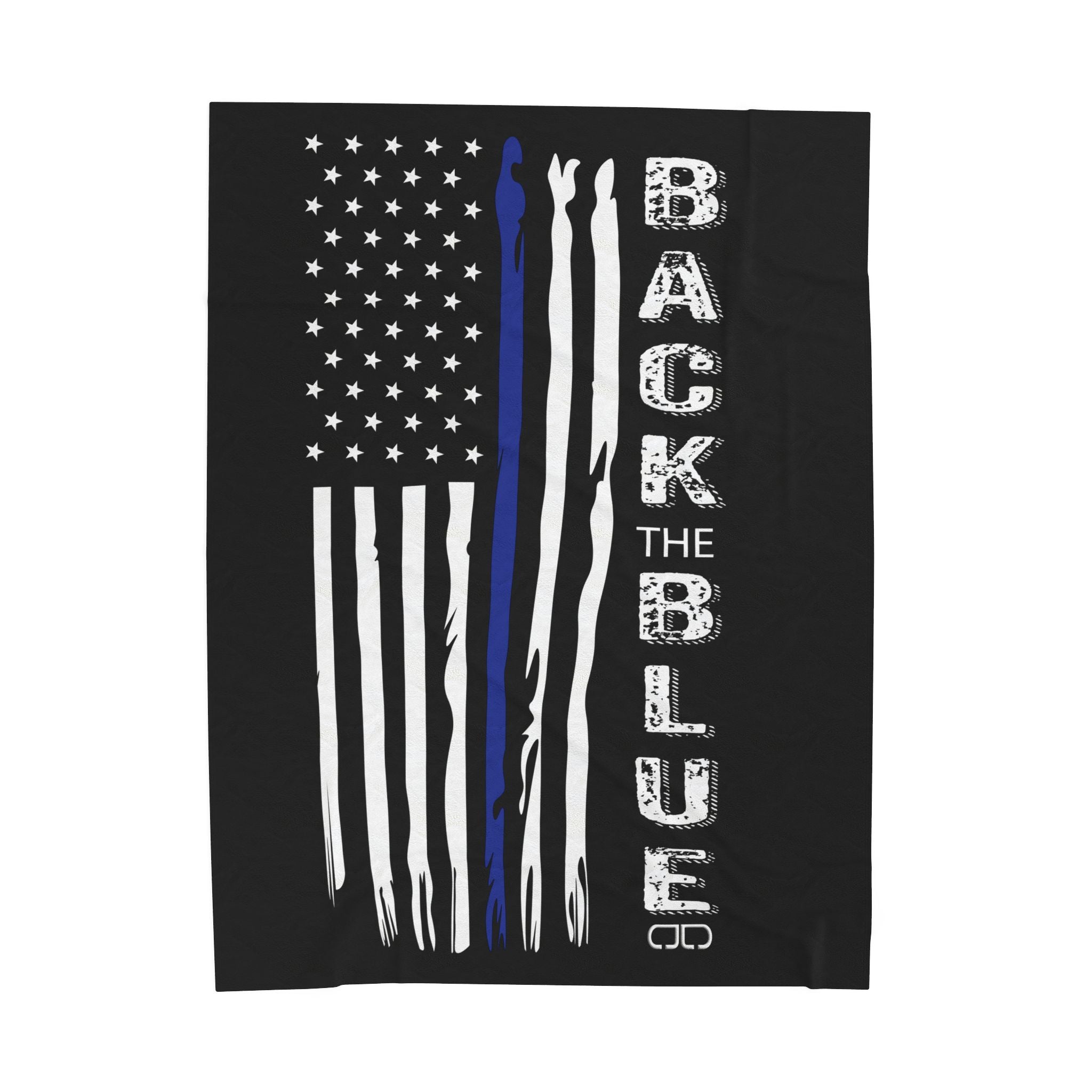 Supportive Police Velveteen Blanket, Comfort Gift, Law Enforcement Tribute, Cozy Home Decor, Back the Blue Decor