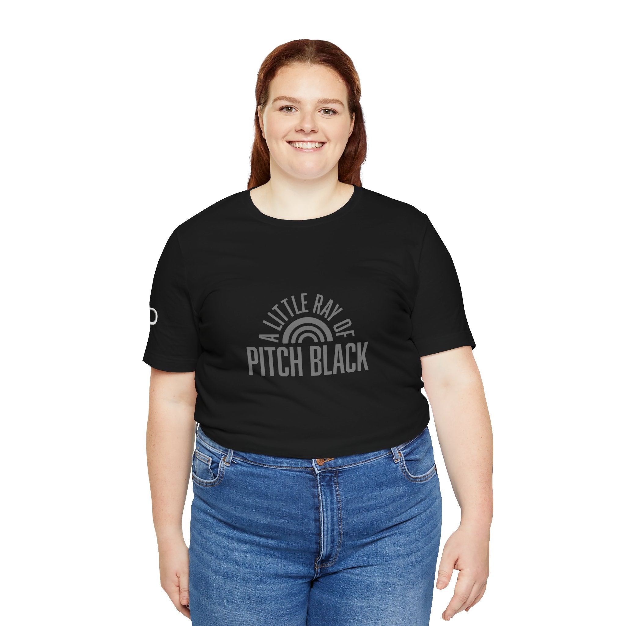 A Little Ray of Pitch Black Tee, Unisex Shirt, Gift for All Occasions, Casual Wear, Statement Tee, Unique Graphic T-Shirt