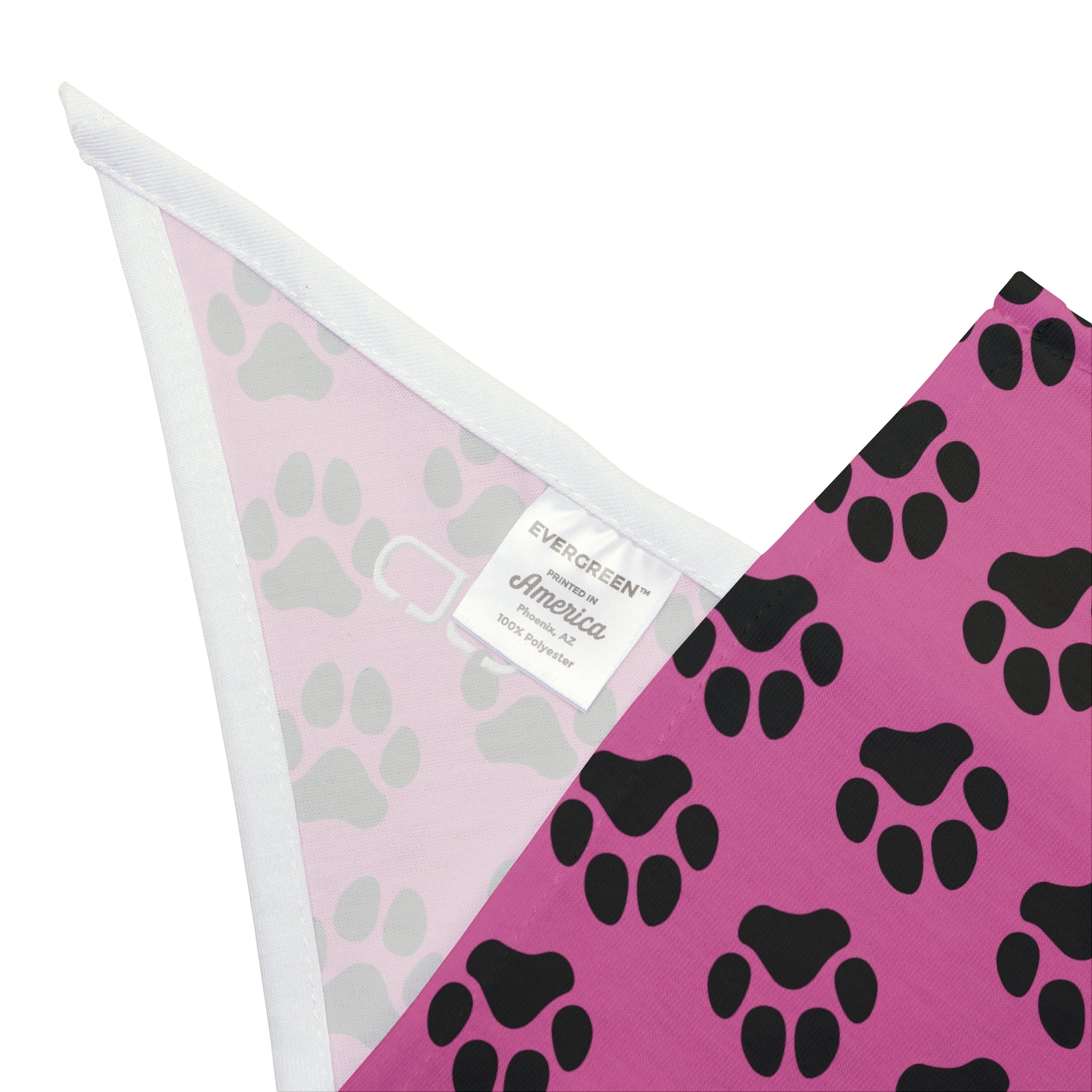 Stylish Pet Bandana - Pink Paw Print Design, Dog Fashion Accessory, Pet Gift, Canine Outfit, Cute Dog Scarf, Pet Wedding Decoration
