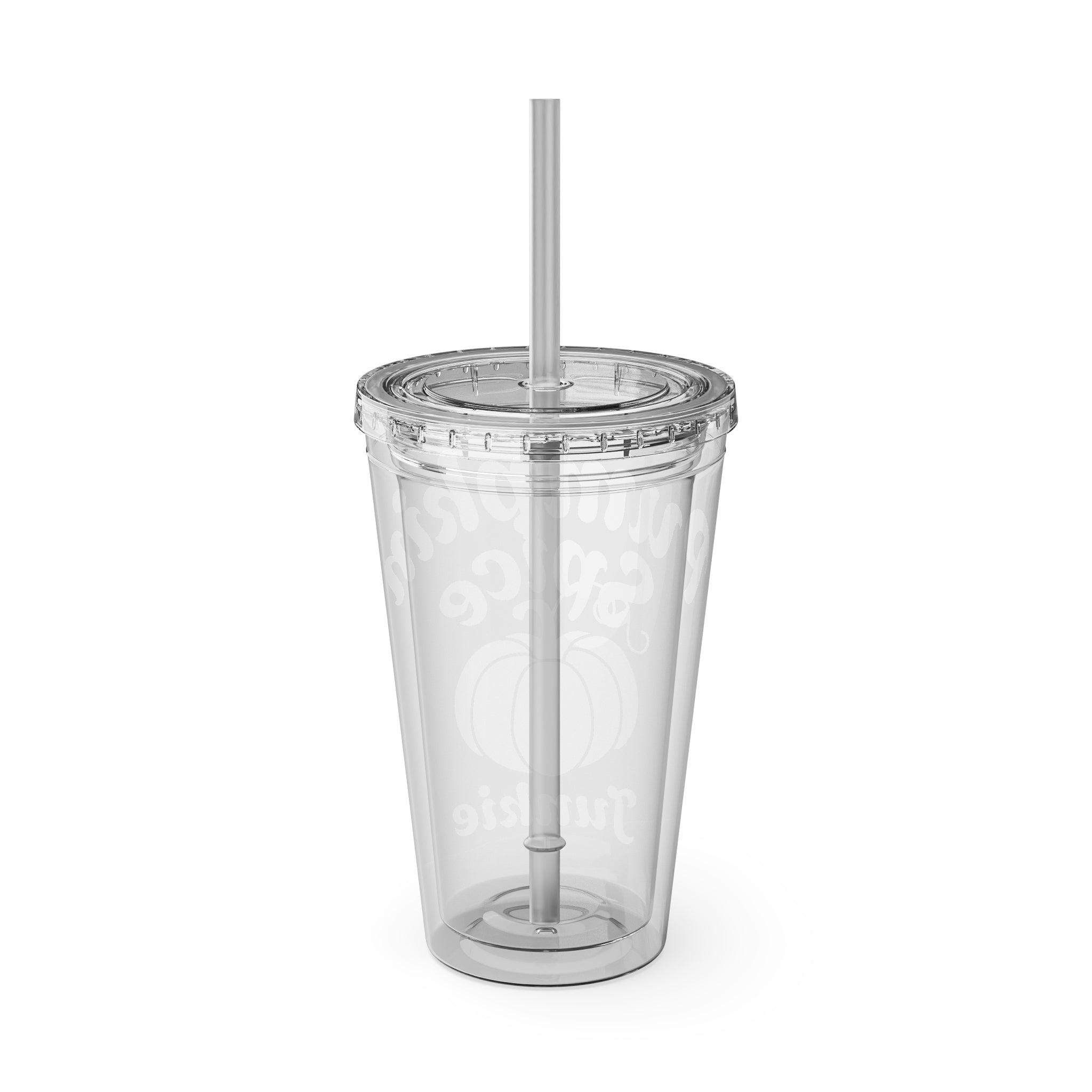 Pumpkin Spice Tumbler, 16oz Travel Cup for Fall Lovers, Cute Gift for Coffee Drinkers, Reusable Straw Included, Perfect for Autumn Days