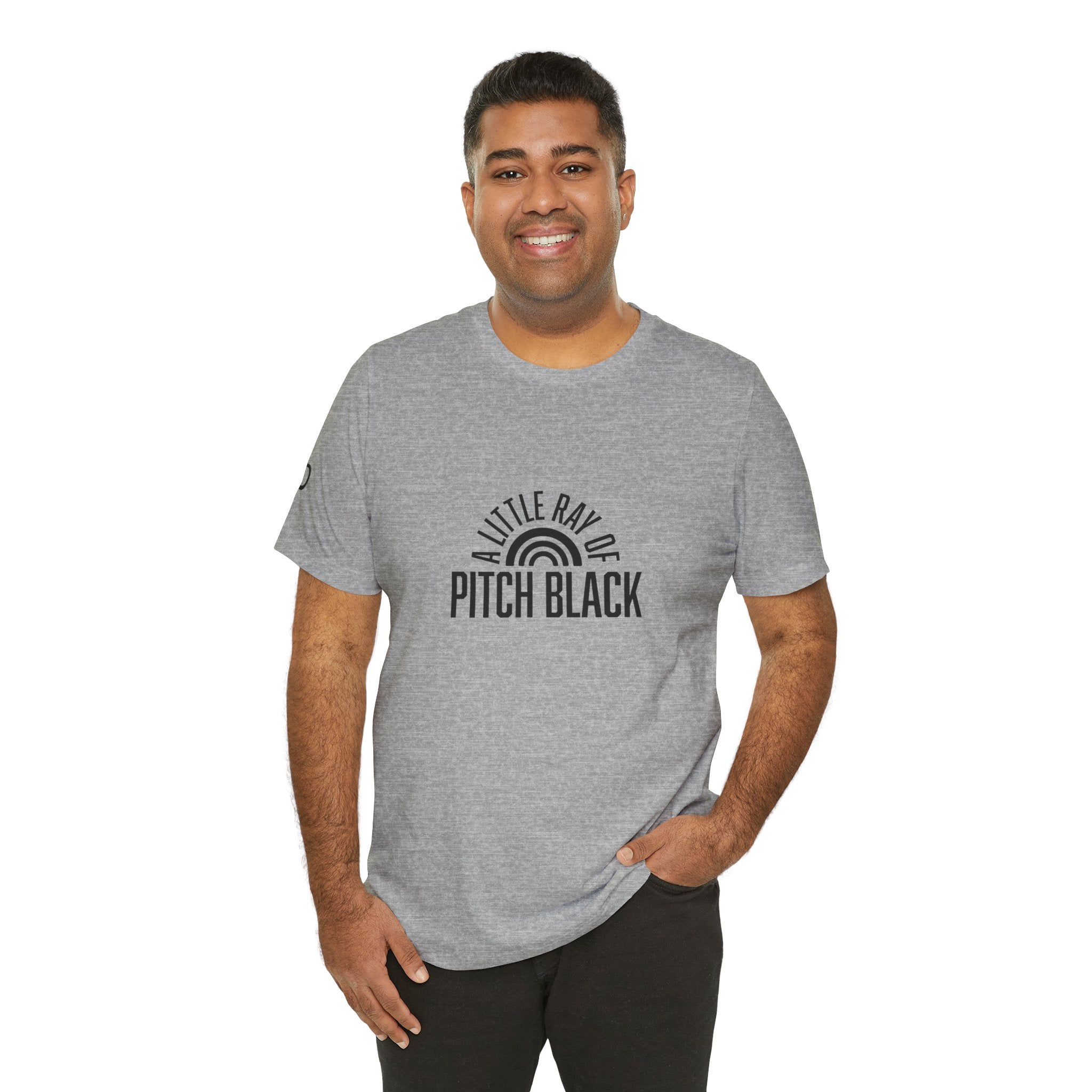 A Little Ray of Pitch Black Tee, Unisex Shirt, Gift for All Occasions, Casual Wear, Statement Tee, Unique Graphic T-Shirt