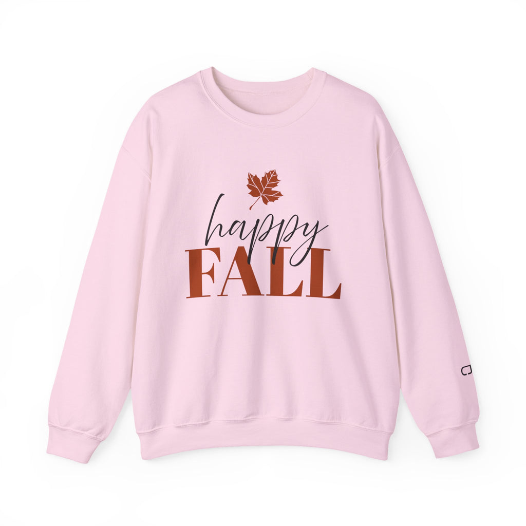 Happy Fall Sweatshirt — Cozy Autumn Crewneck with Leaf Graphic