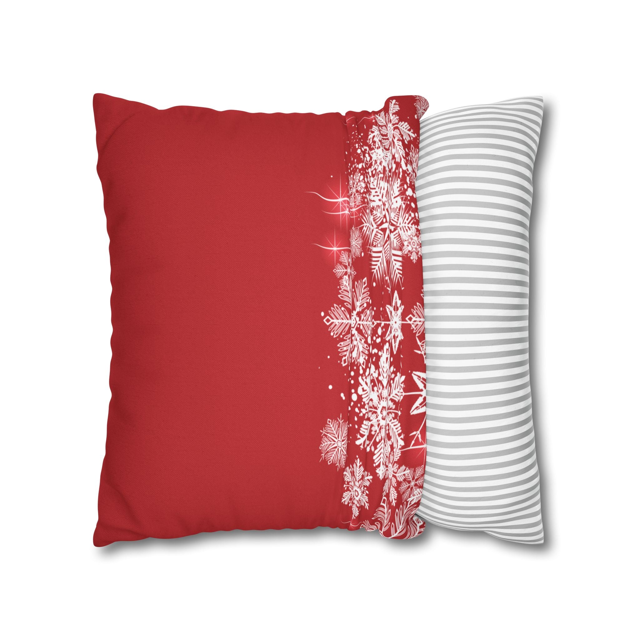 Merry Christmas Red Santa Sleigh Decorative Pillowcase