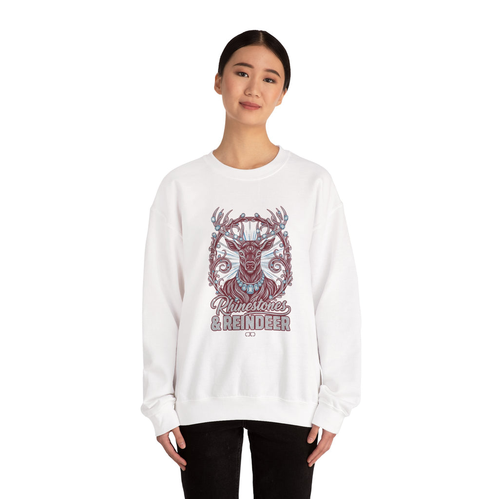 Rhinestones & Reindeer Crewneck Sweatshirt