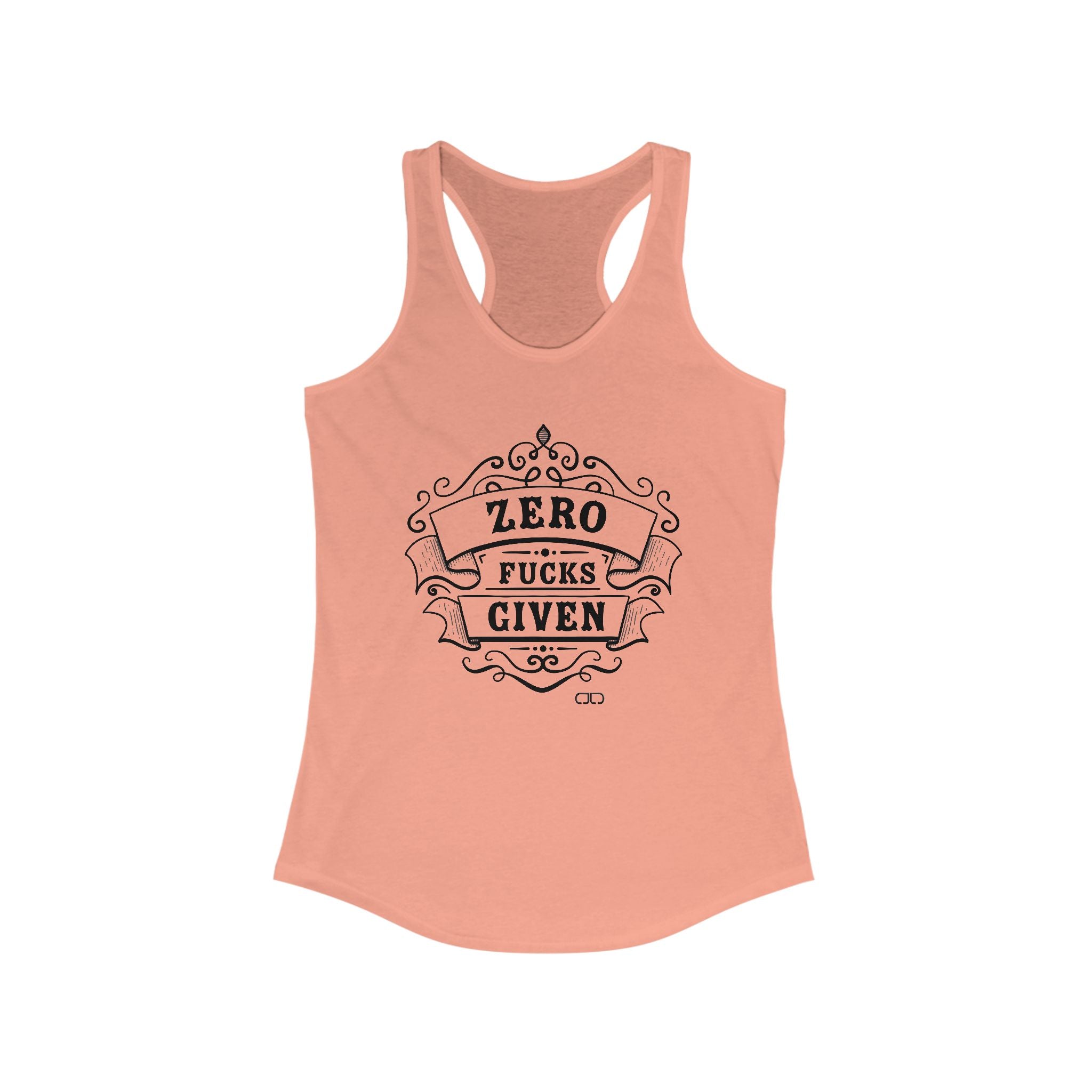 Zero Fucks Given Racerback Tank, Funny Workout Top, Casual Summer Style, Gift for Her, Fitness Motivation Apparel