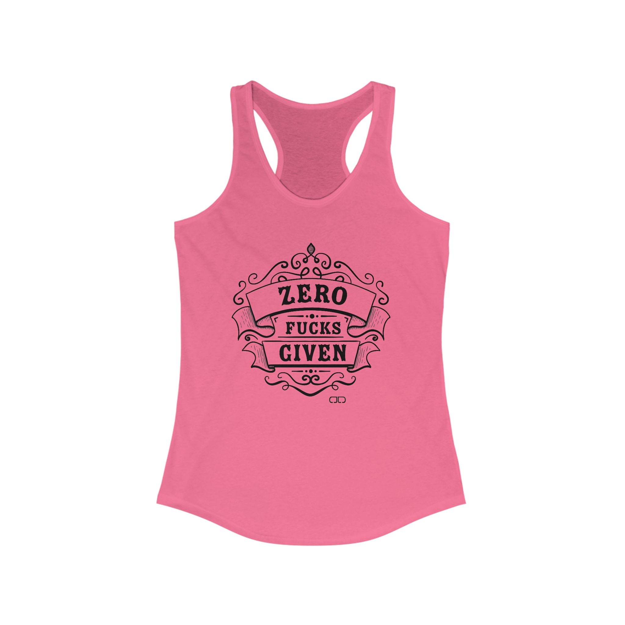 Zero Fucks Given Racerback Tank, Funny Workout Top, Casual Summer Style, Gift for Her, Fitness Motivation Apparel