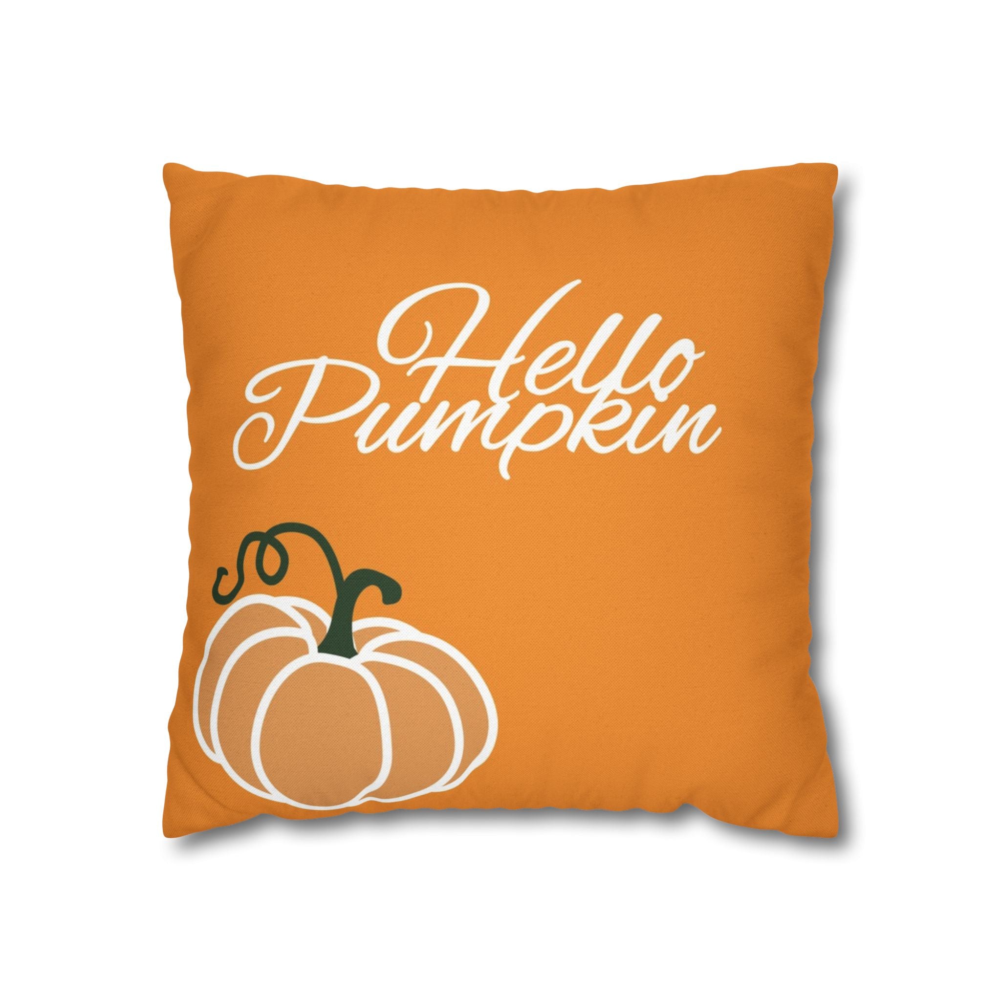 Fall-Themed Decorative Pillowcase - Hello Pumpkin, Autumn Decor, Cozy Home Accent, Thanksgiving Gift, Seasonal Pillow Cover