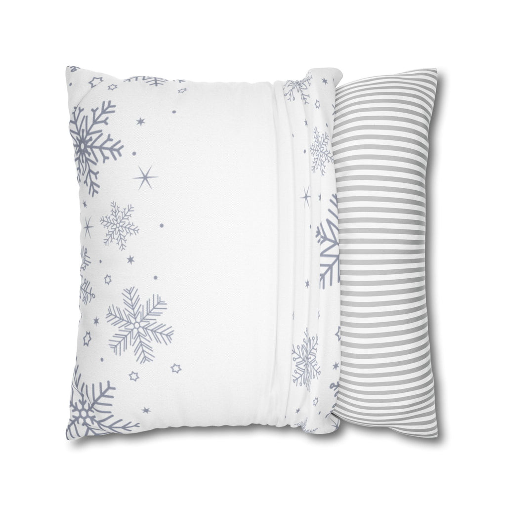 Let It Snow Holiday Pillowcase - Festive Snowflake Decorative Throw Pillow