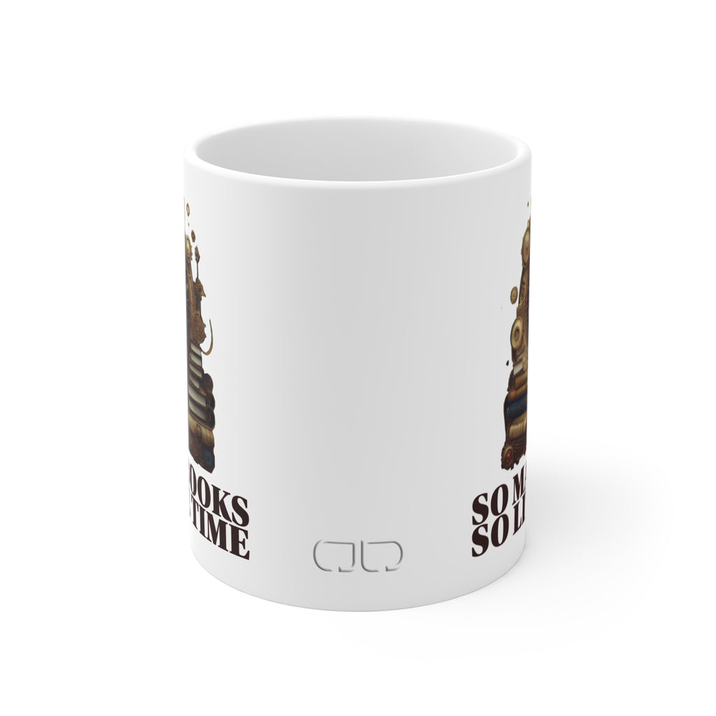 White Rabbit, whimsical Book Lover's Mug | Literary Gift, Rabbit Design, Reading Enthusiast, Coffee Cup, Birthday Present, Bookish Decor