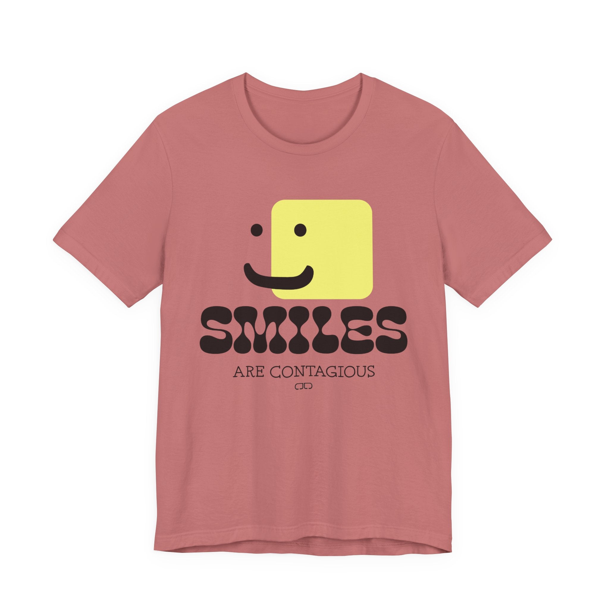 Smiles Are Contagious Unisex Tee - Positive Vibes T-Shirt, Casual Daily Wear, Gift for Friends, Cute Graphic Top, Fun Humor Clothing