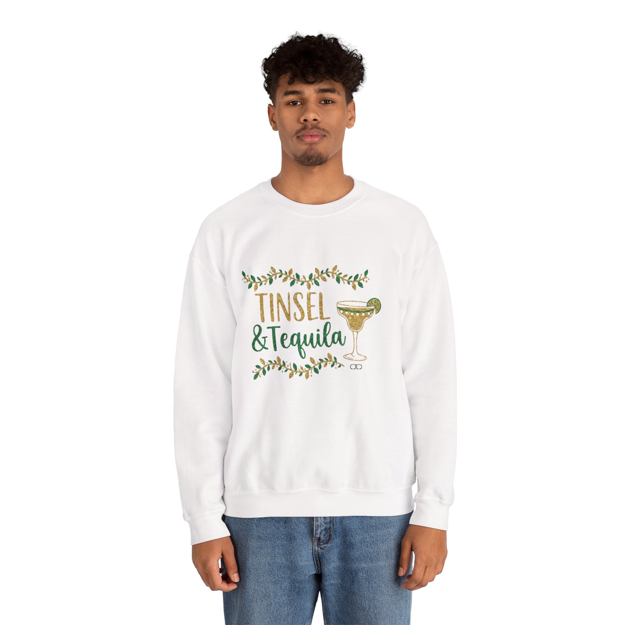Tinsel & Tequila Holiday Sweatshirt — Festive Margarita Christmas Crewneck