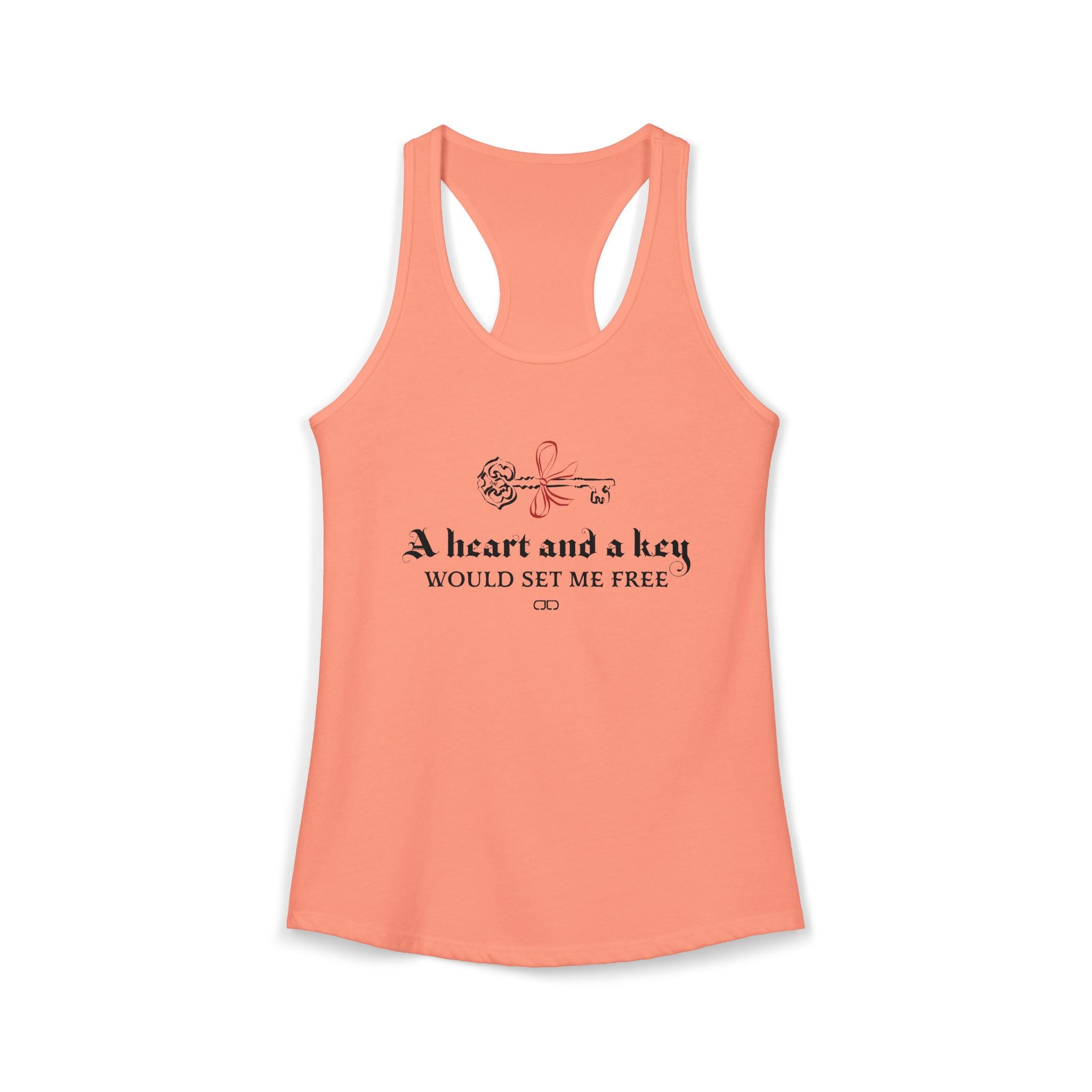 A Heart and Key Would Set Me Free Women's Racerback Tank