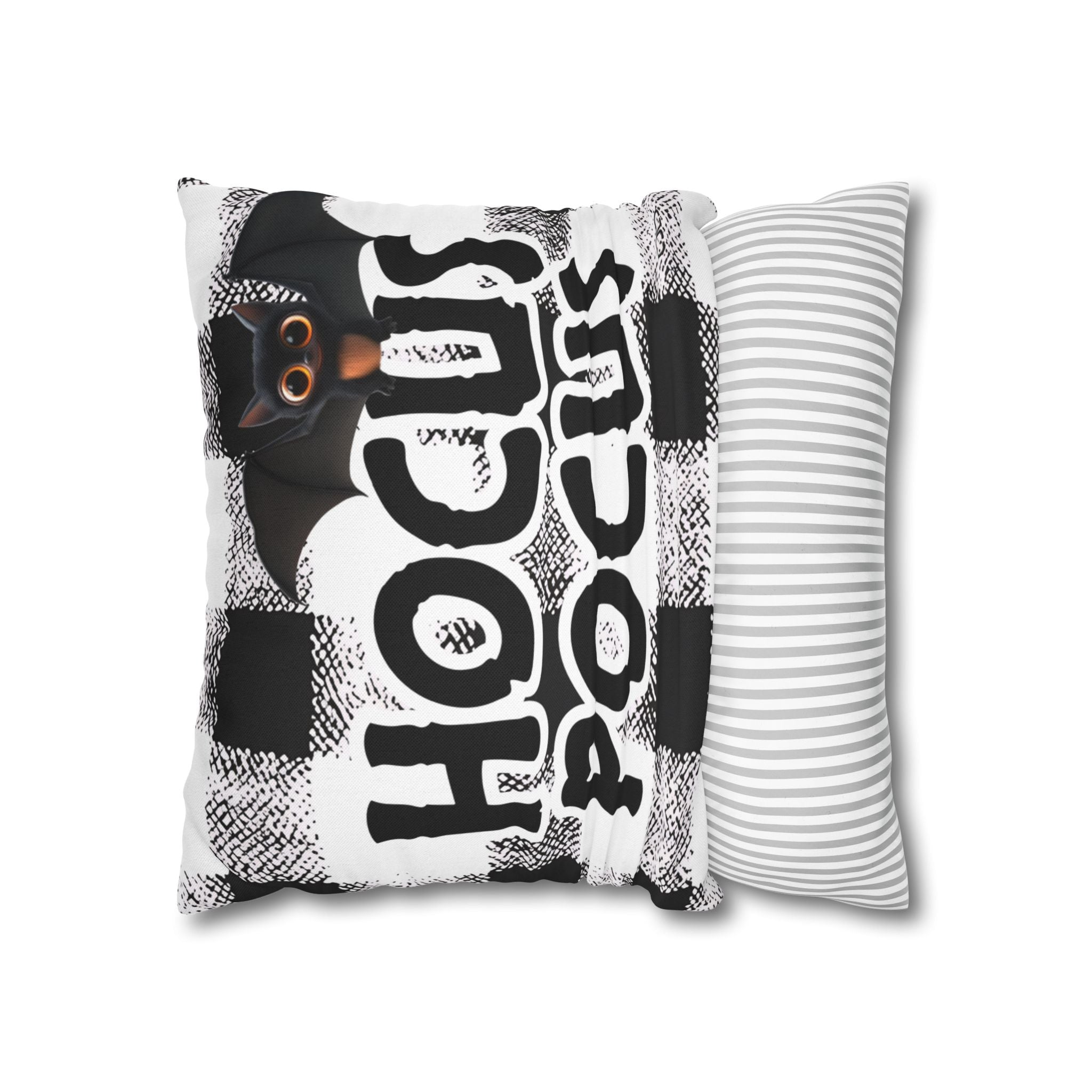 Halloween Decor Square Pillowcase, Spooky Throw Pillow, Hocus Pocus Home Accent, Holiday Cushion, Seasonal Living Room Decor