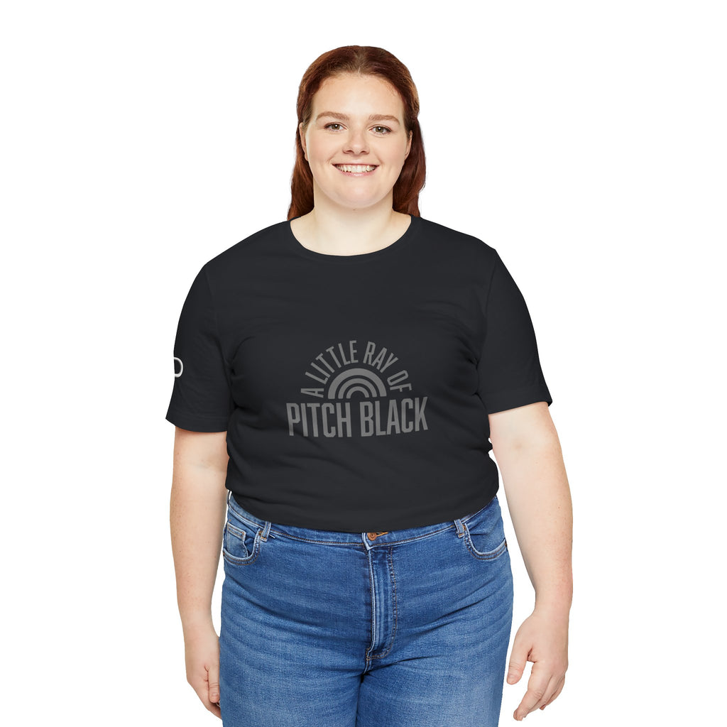 A Little Ray of Pitch Black Tee, Unisex Shirt, Gift for All Occasions, Casual Wear, Statement Tee, Unique Graphic T-Shirt