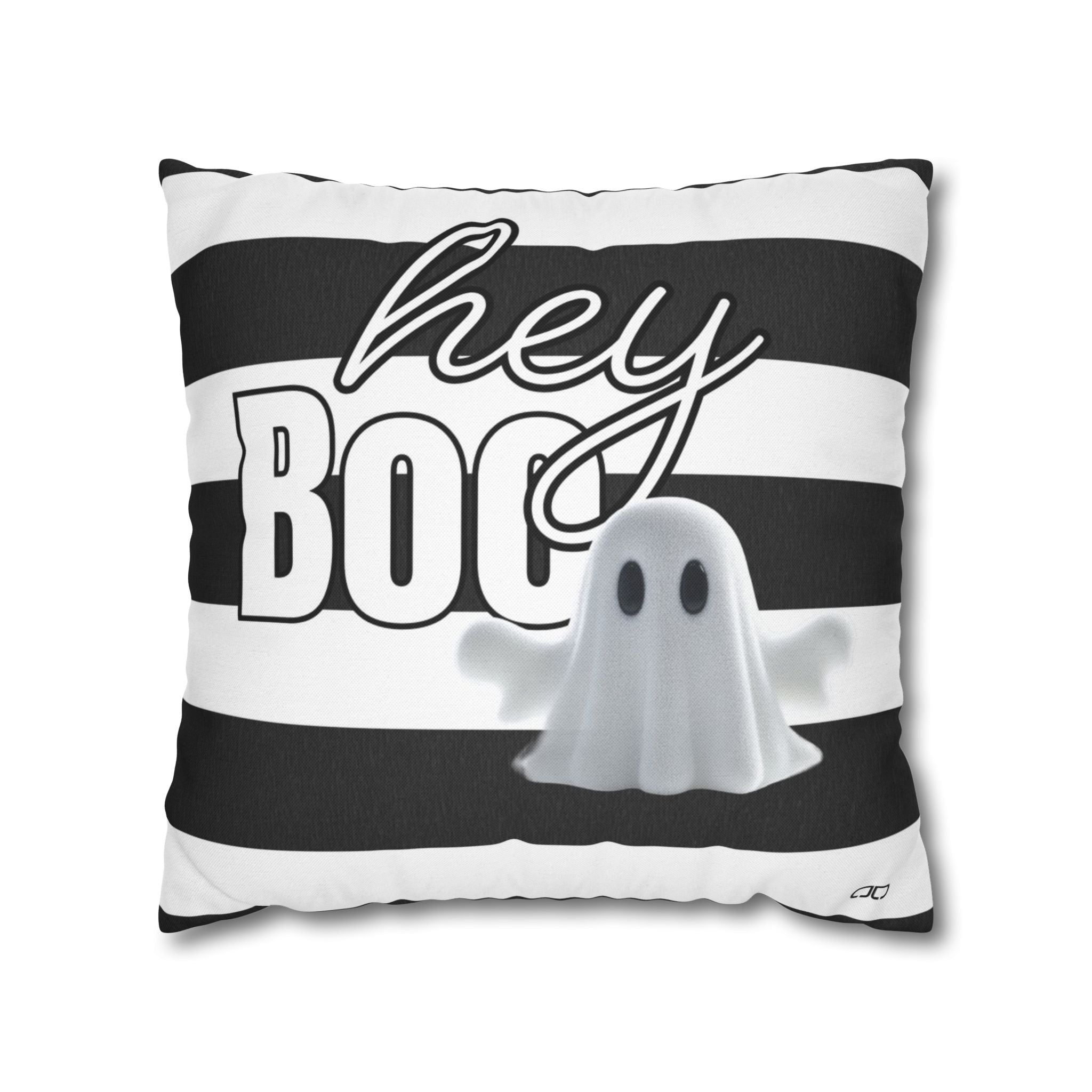 Hey Boo Halloween Ghost Pillowcase, Spooky Decor, Fall Home Accent, Cozy Halloween Gift, Hey Boo Cushion Cover