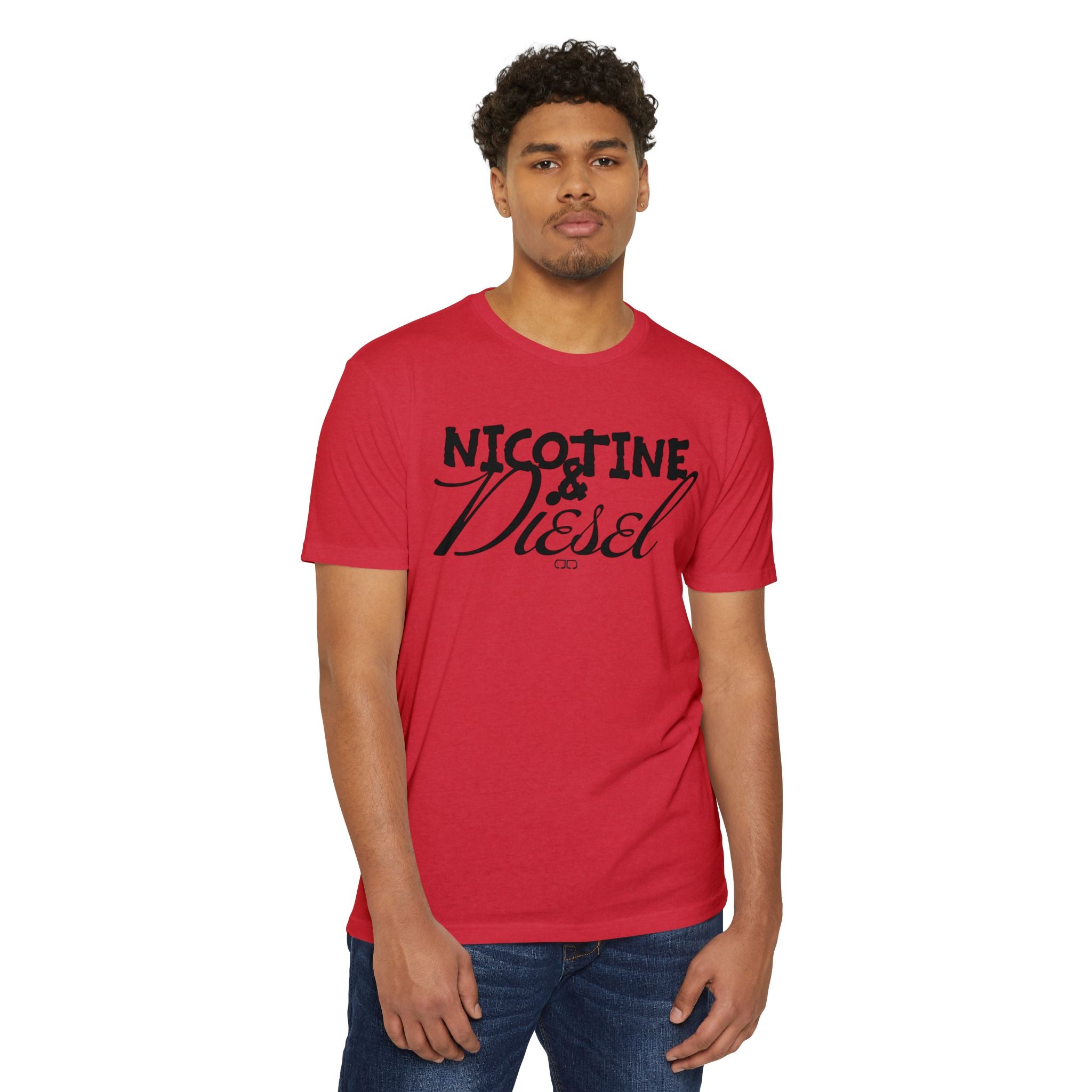 Unisex Nicotine & Diesel T-Shirt | Casual Streetwear, Gift for Smokers, Vintage-Inspired Tee, Relaxed Fit Apparel, Everyday Wear