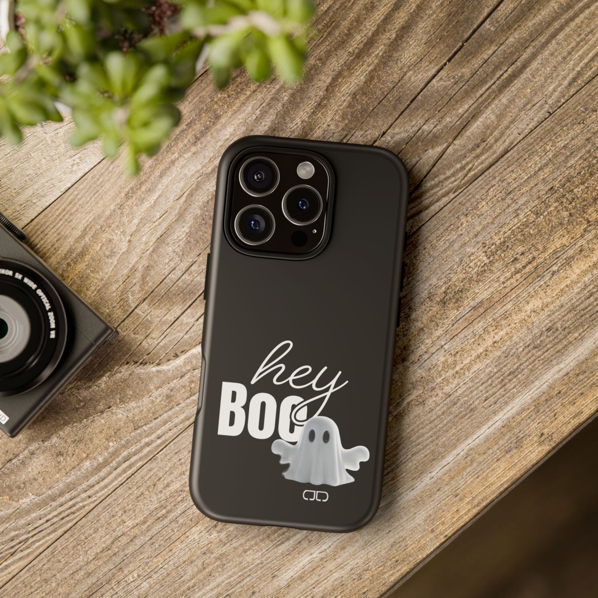 Hey Boo Tough Case, Ghost-Themed Phone Case, Cute Halloween Accessory, Spooky Gift for Friends, Tech Halloween Decor