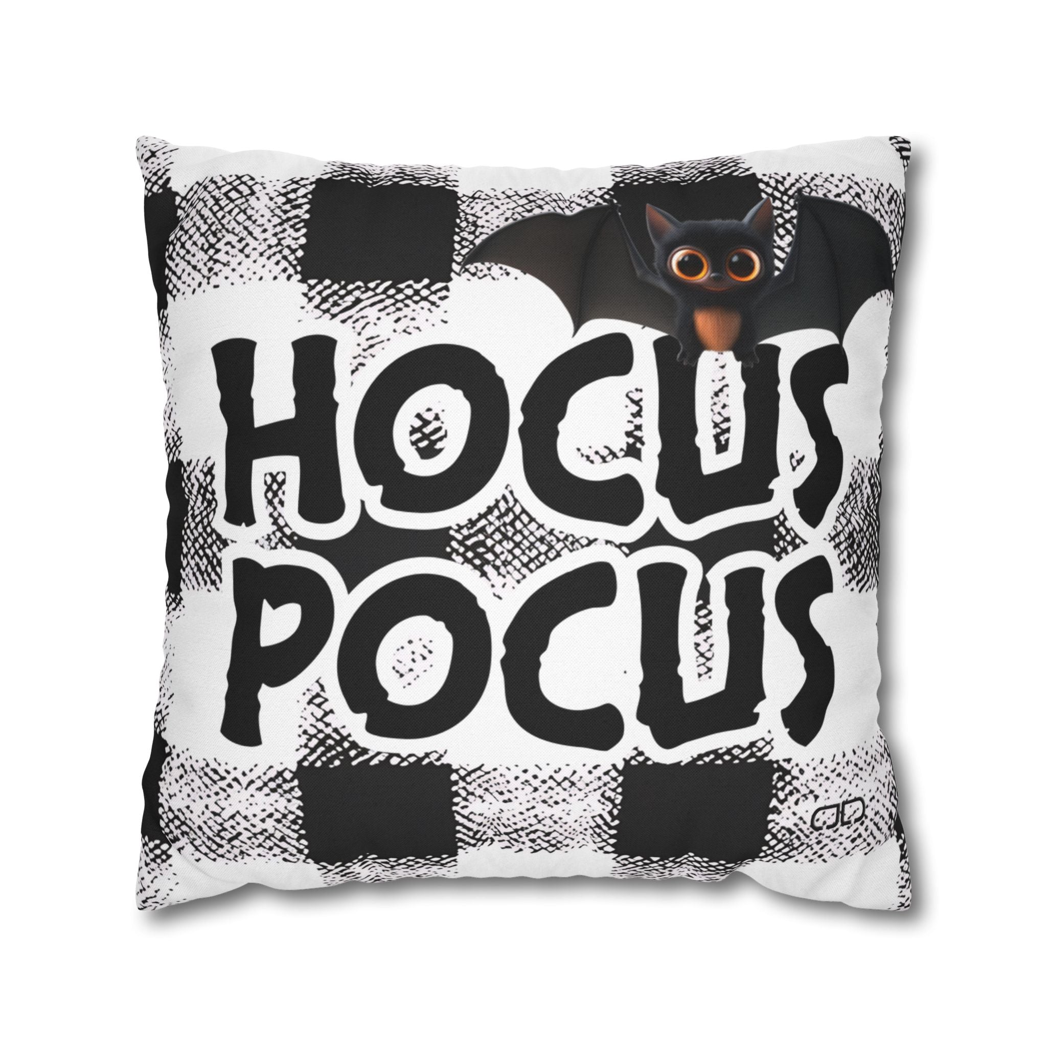Halloween Decor Square Pillowcase, Spooky Throw Pillow, Hocus Pocus Home Accent, Holiday Cushion, Seasonal Living Room Decor