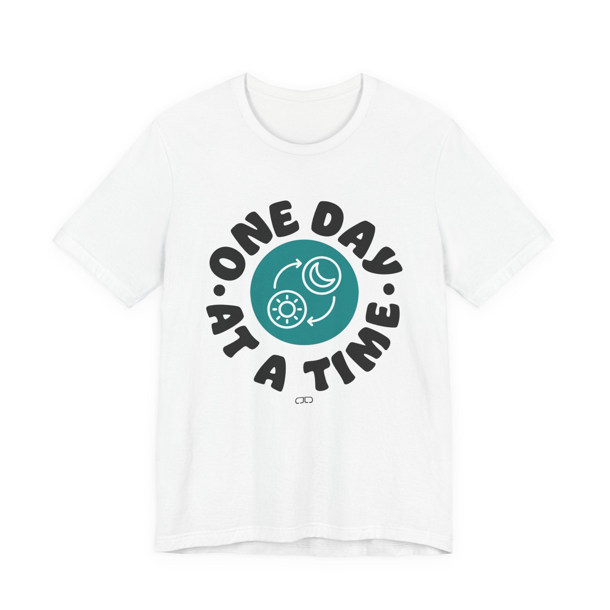 One Day At a Time Short Sleeve Tee | Motivational T-Shirt, Gift for Friends, Self-Care Reminder, Casual Wear, Everyday Comfort