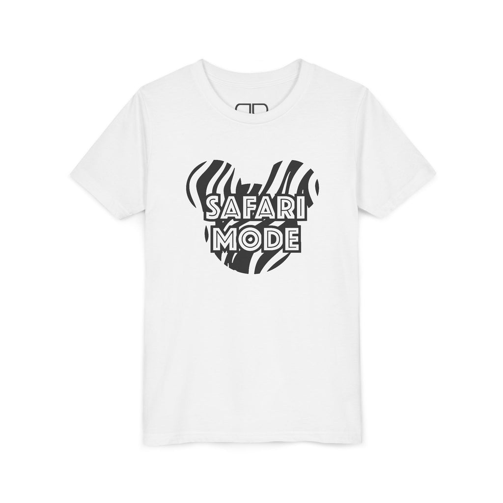 Safari Mode Zebra Kids Tee, Fun Summer T-Shirt, Youth Safari Shirt, Zany Animal Print Top, Adventure Gift for Kids