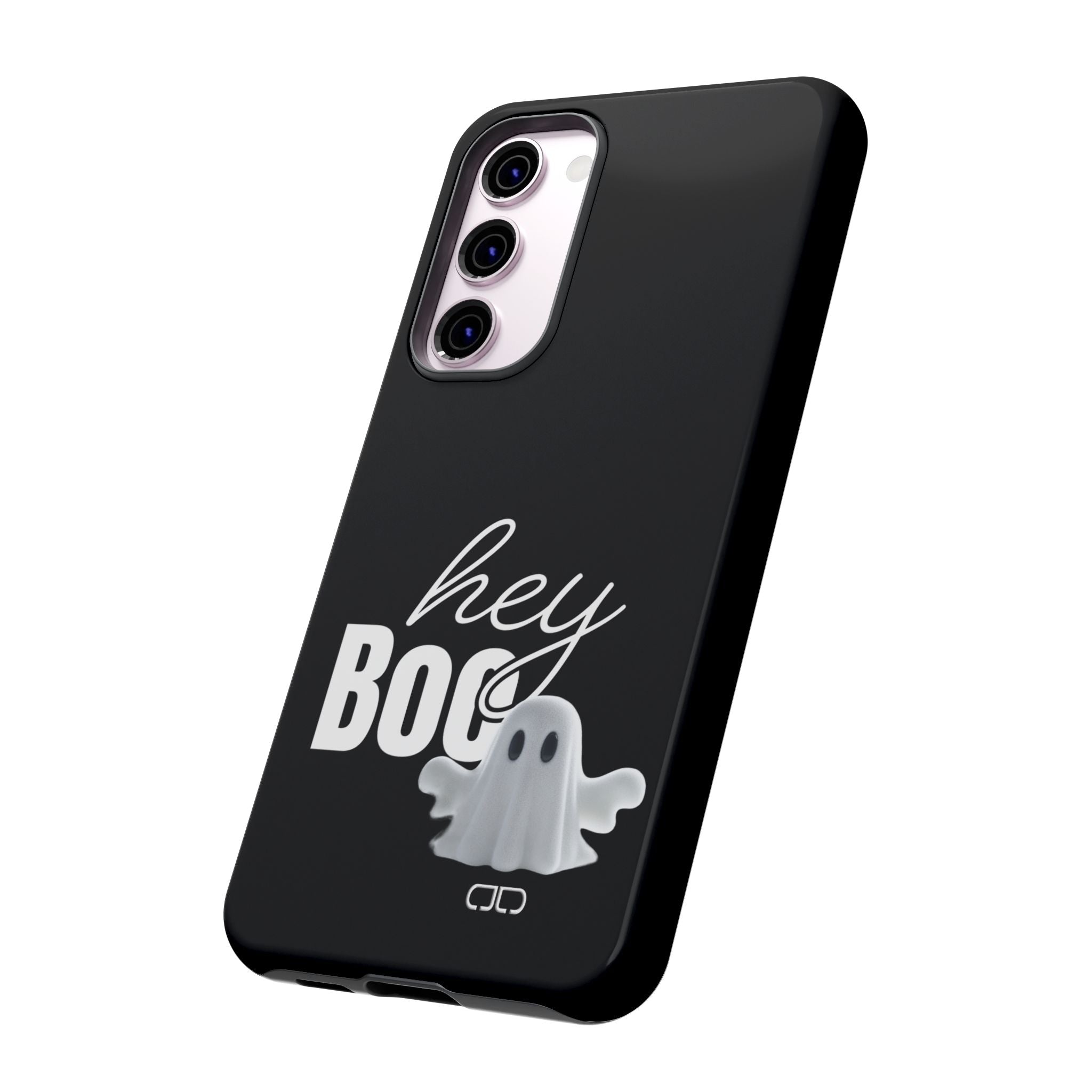 Hey Boo Tough Case, Ghost-Themed Phone Case, Cute Halloween Accessory, Spooky Gift for Friends, Tech Halloween Decor