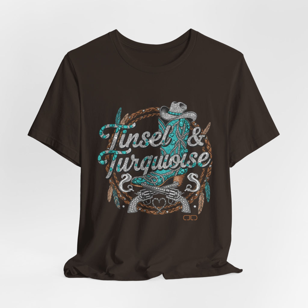 "Tinsel & Turquoise" Western Graphic Tee