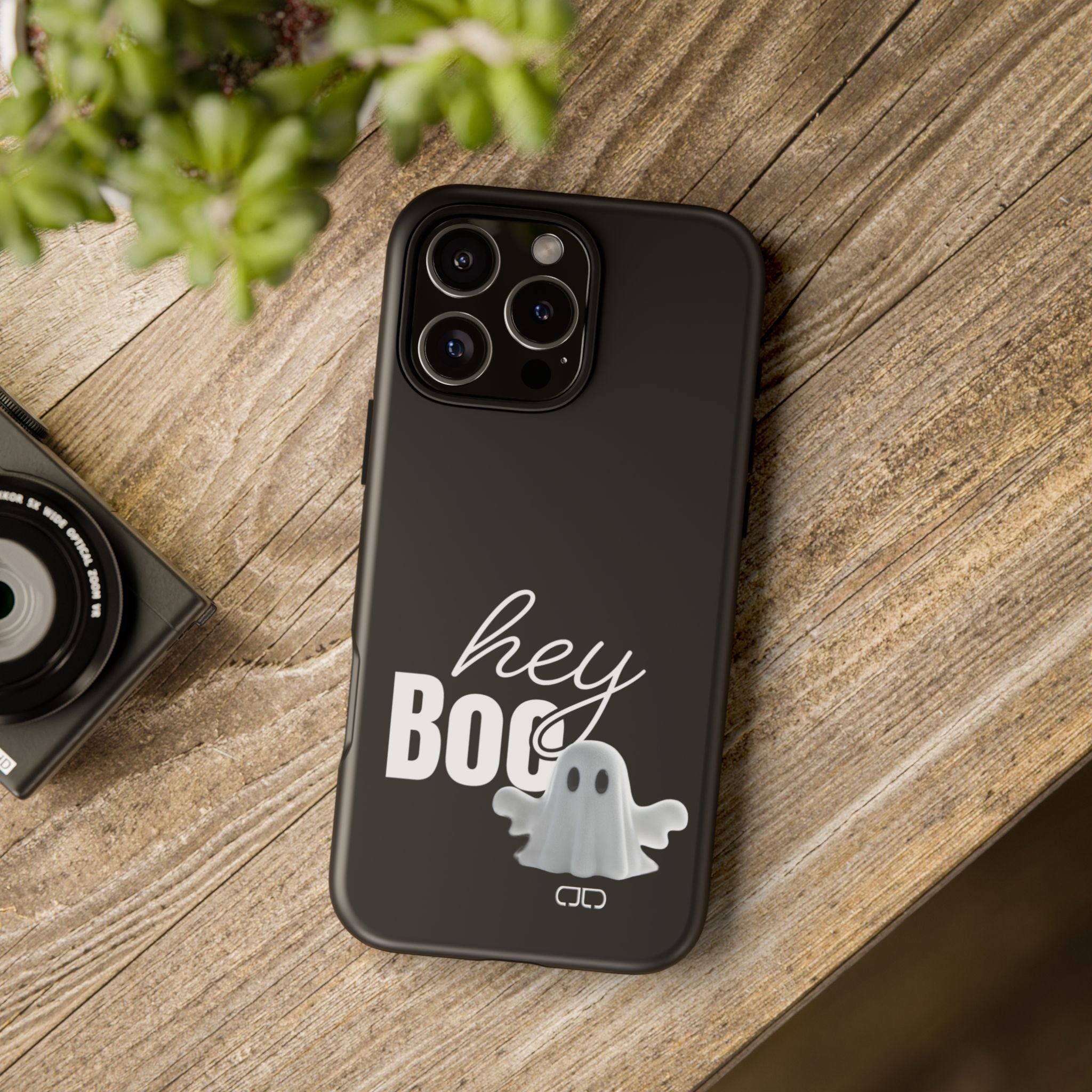 Hey Boo Tough Case, Ghost-Themed Phone Case, Cute Halloween Accessory, Spooky Gift for Friends, Tech Halloween Decor