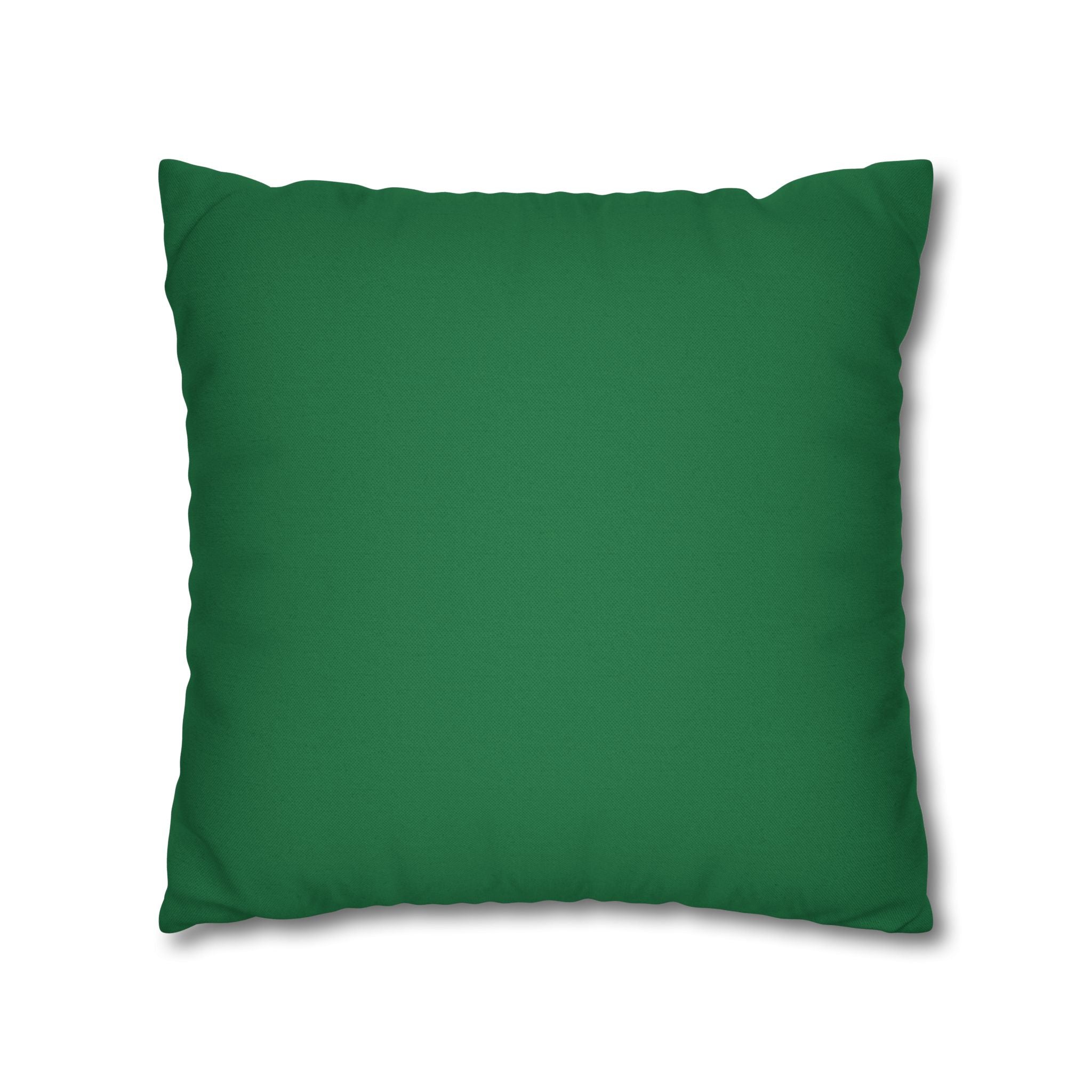 Plaid Reindeer Holiday Pillowcase — Green Christmas Throw Pillow Cover