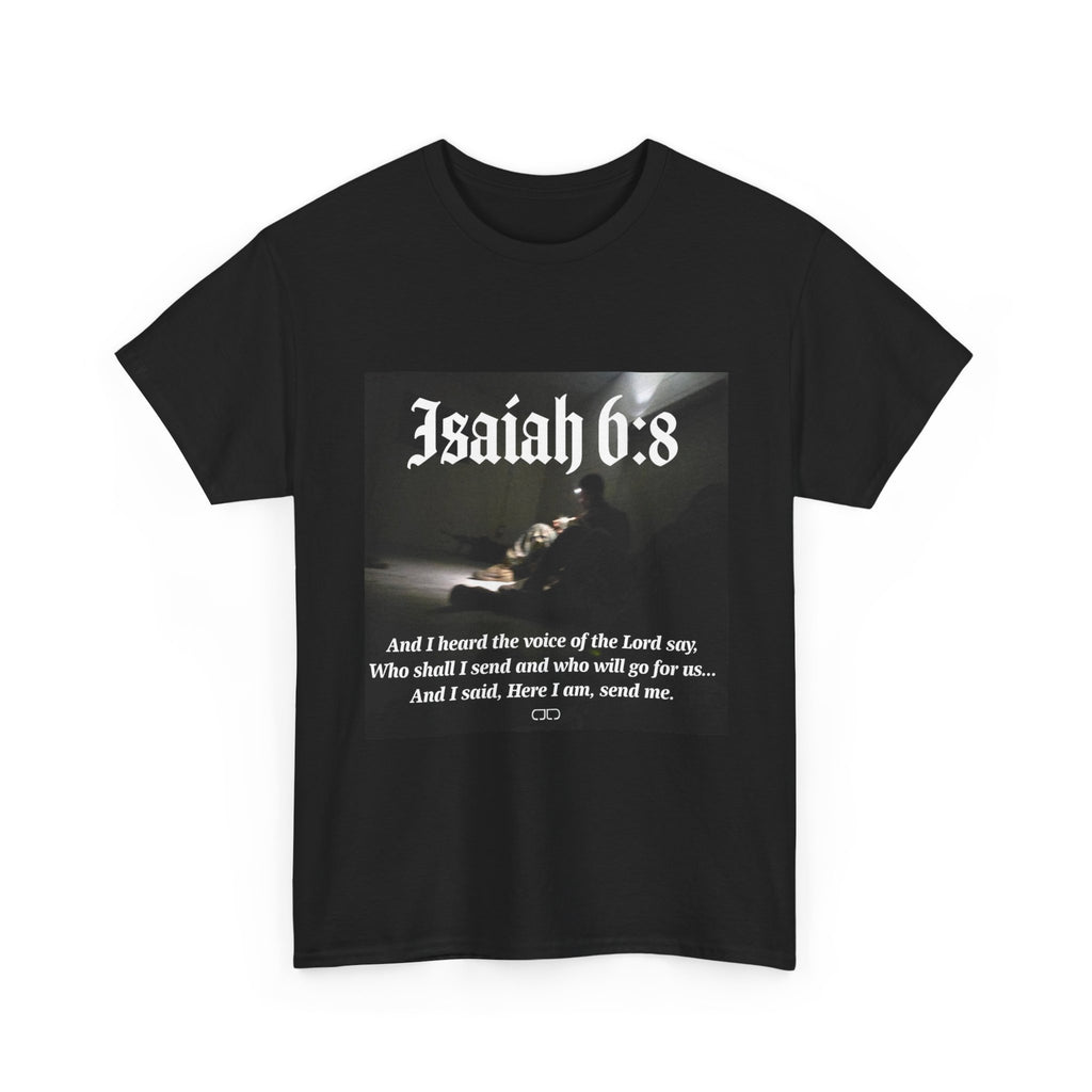 Military Watch Isiah 6:8 Heavy Cotton Tee, Church Attire, Christian Gift, Casual Wear, Everyday Fashion