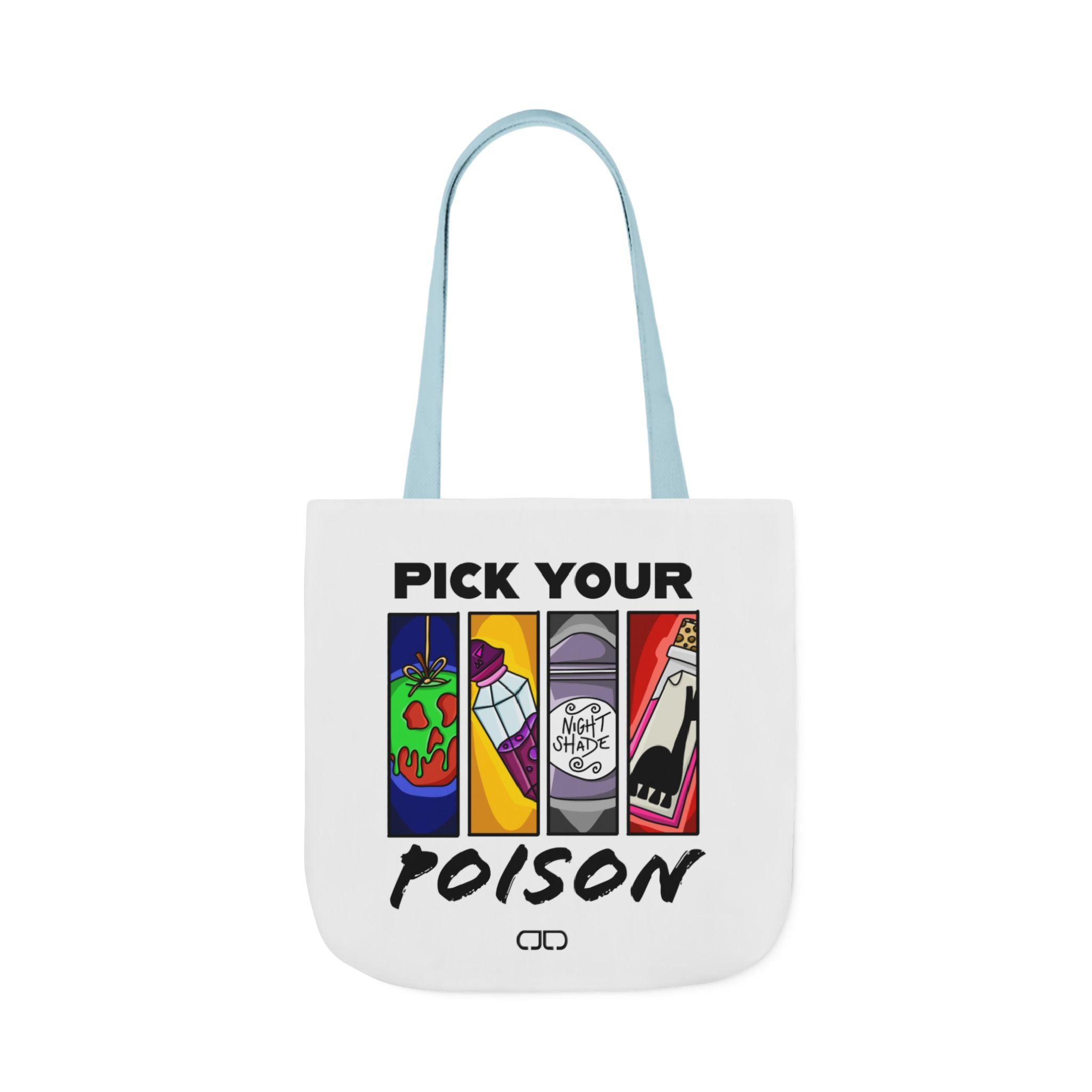 Pick Your Poison Tote Bag, Colorful Canvas Shopper, Fun Bag for Parties, Gifts for Friends, Reusable Grocery Tote